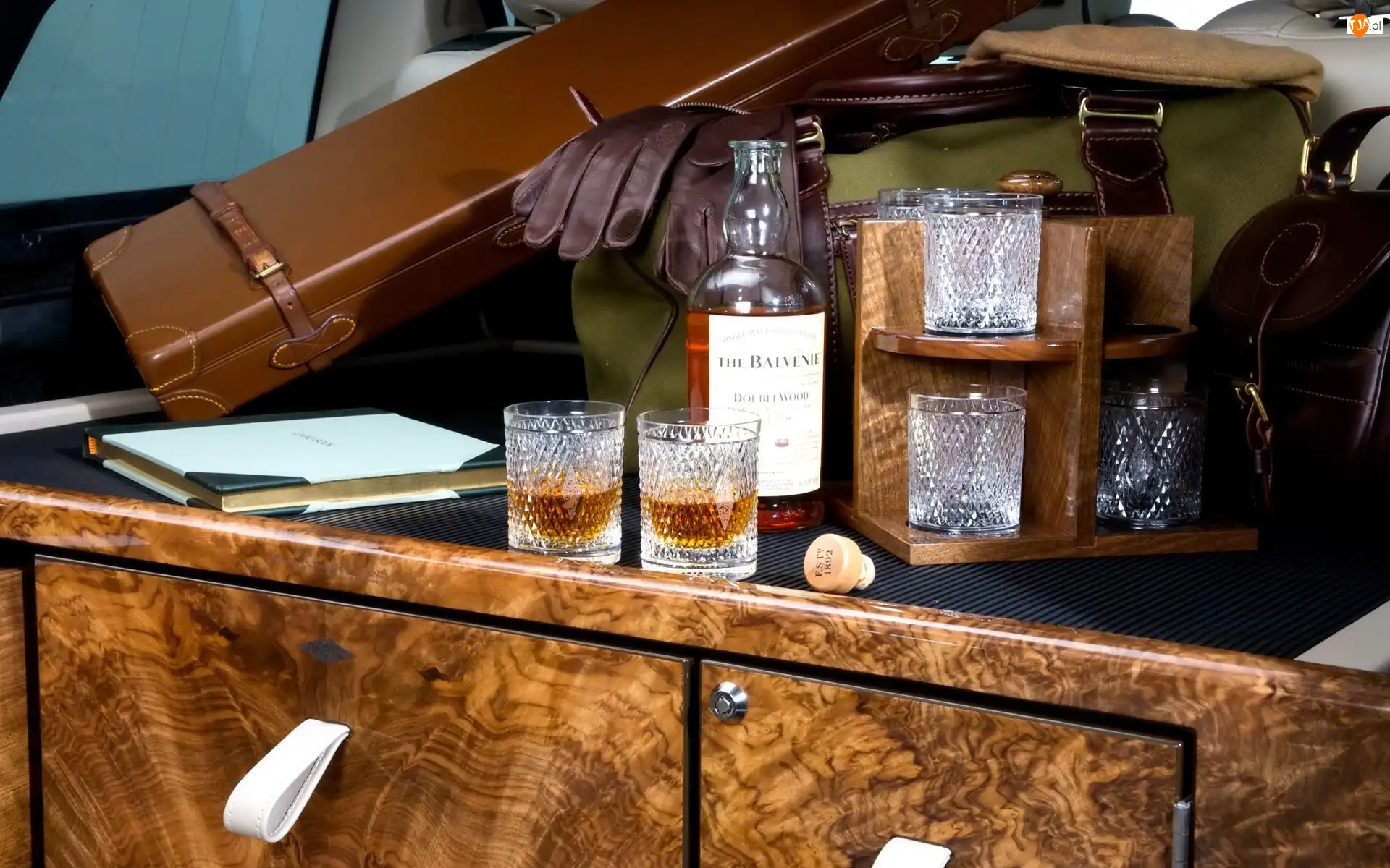 Szklanki, Futerał, Balvenie, Whisky, Torba