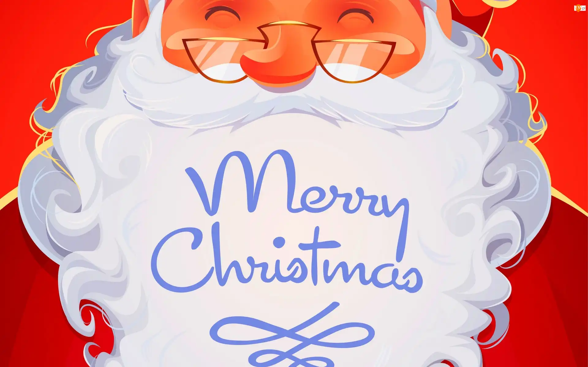 Christmas, Mikołaj, Napis, Merry
