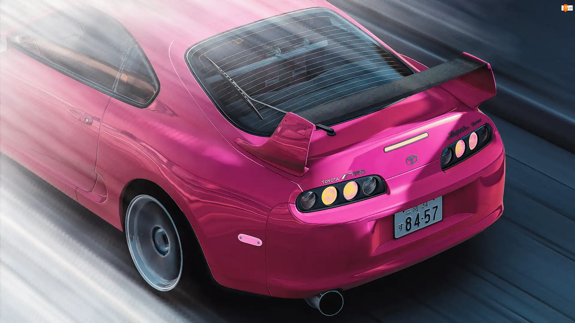 Assetto Corsa Competizione, Samochód, Tył, Gra, Toyota Supra TRD, Różowy, Sportowy