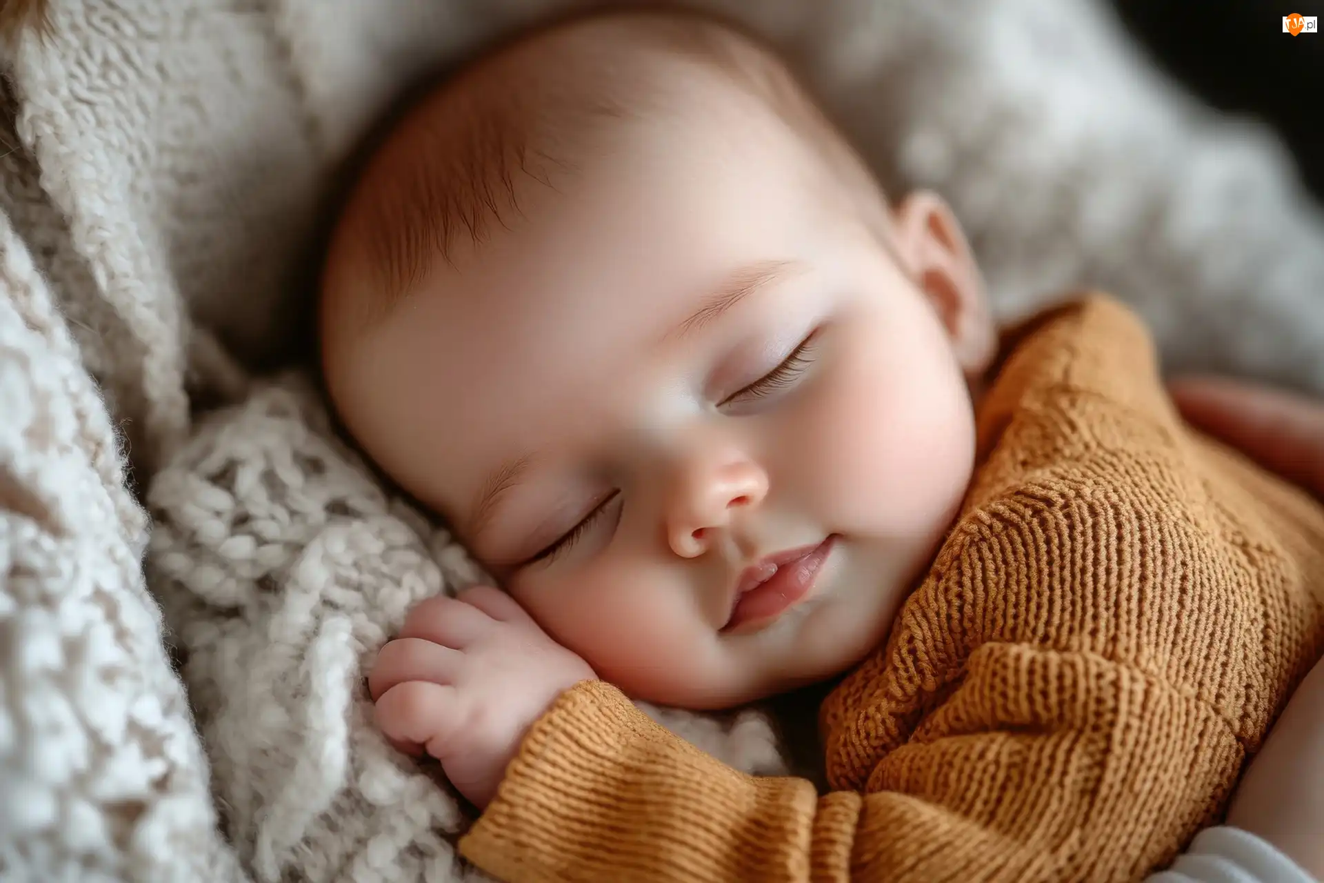 Niemowlę, Śpiące, Dziecko, Grafika AI