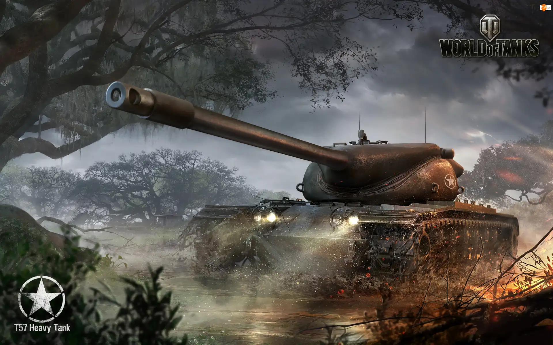 Drzewo, World Of Tanks, Czołg, Ogień