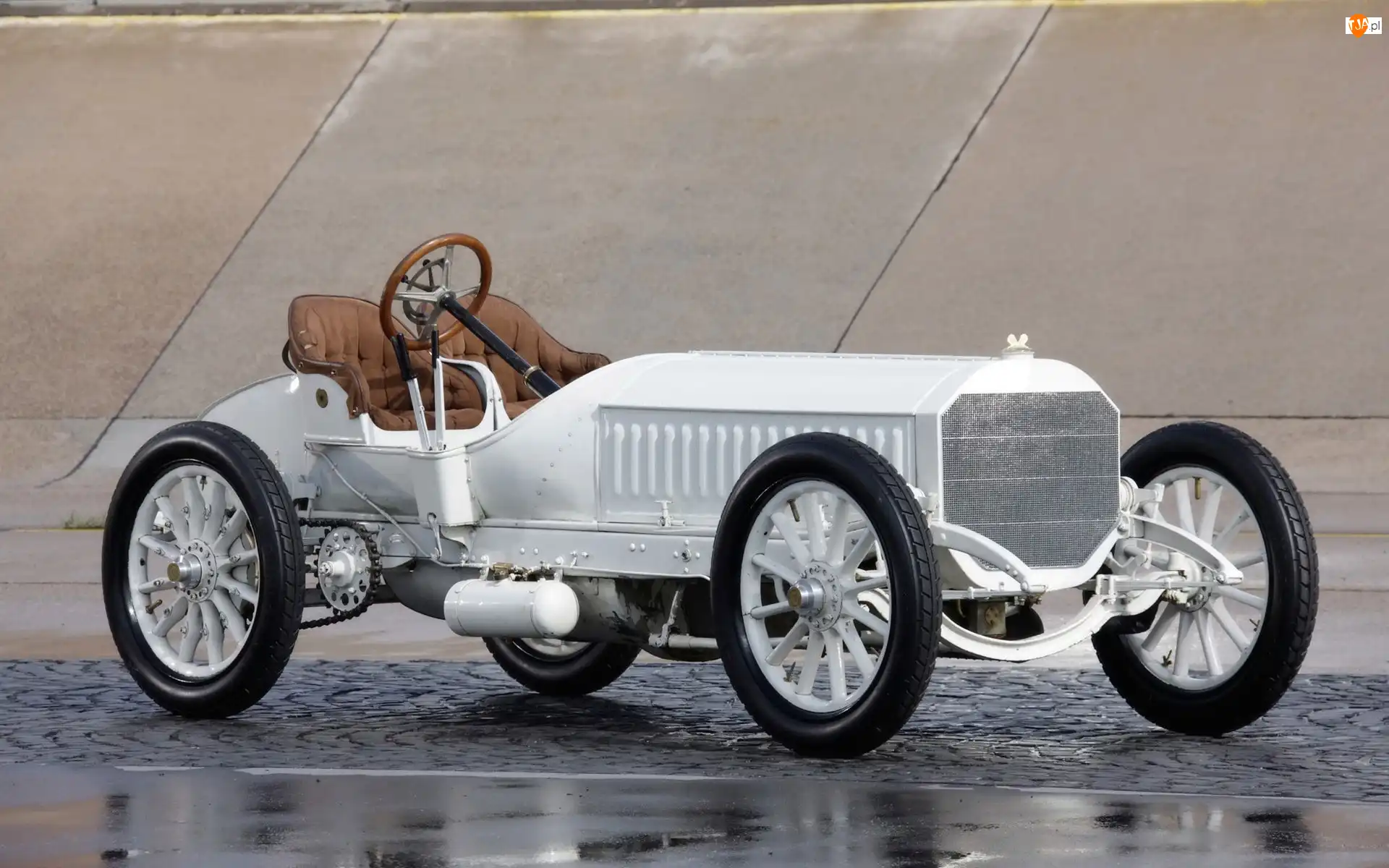 1906 Rok, Biały, Mercedes 120 Hp, Klasyk