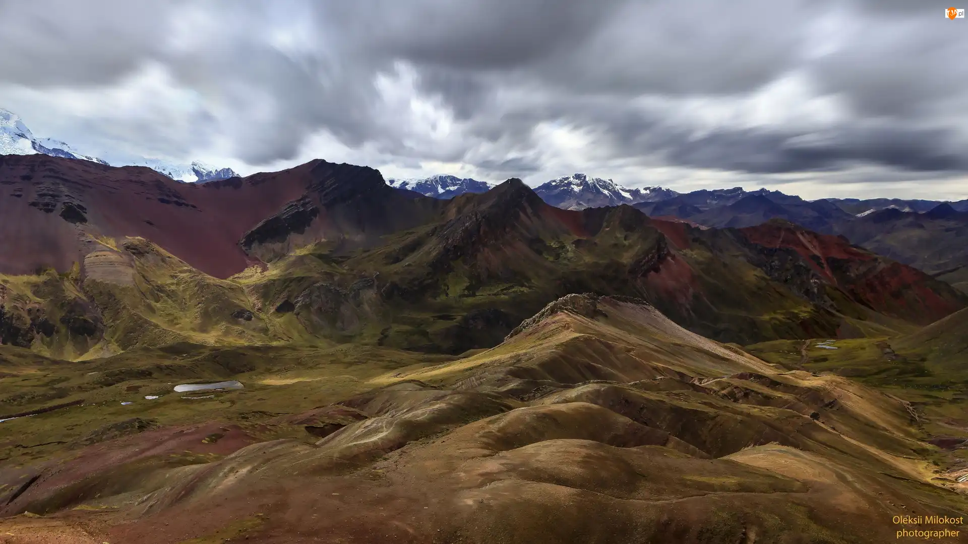 Peru, Góry Andy, Rainbow Mountain, Chmury