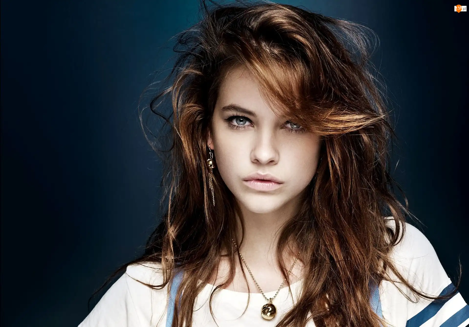 Brązowe, Kolczyki, Modelka, Barbara Palvin, Włosy