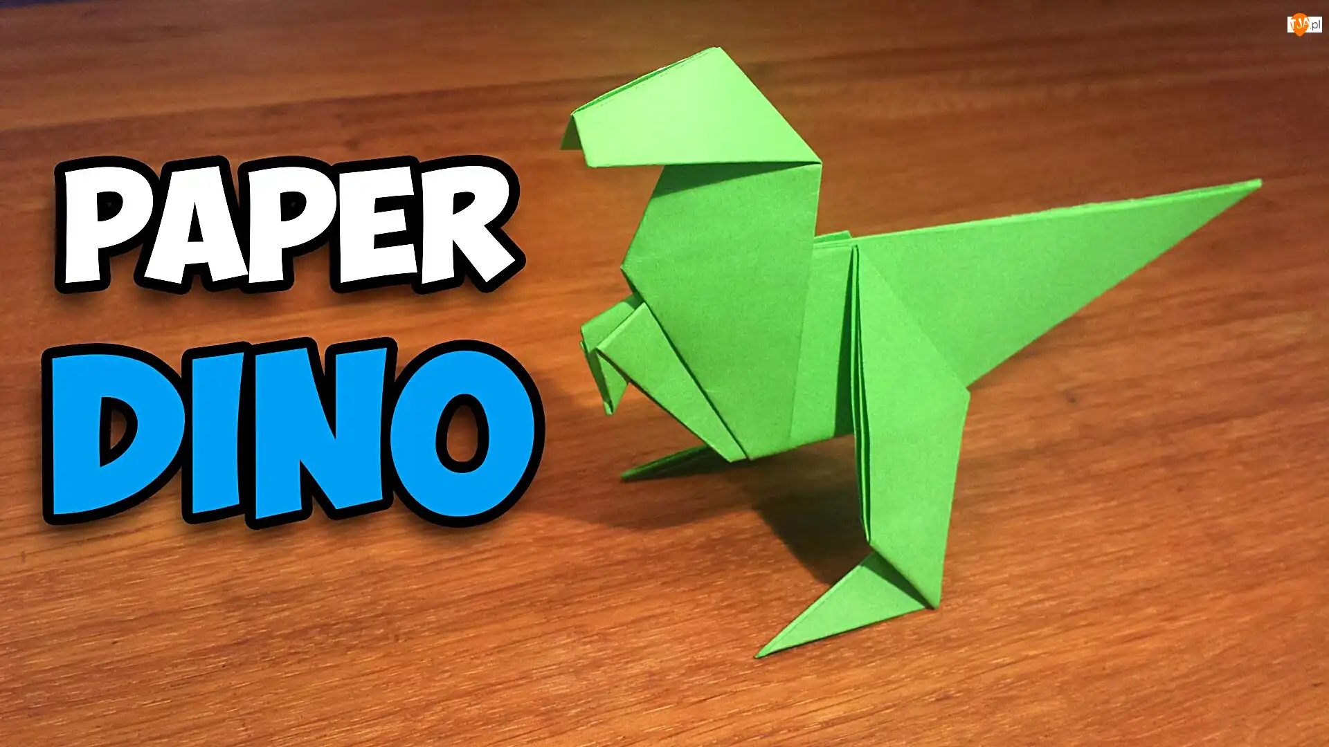 Dinozaur, Origami, Zielony