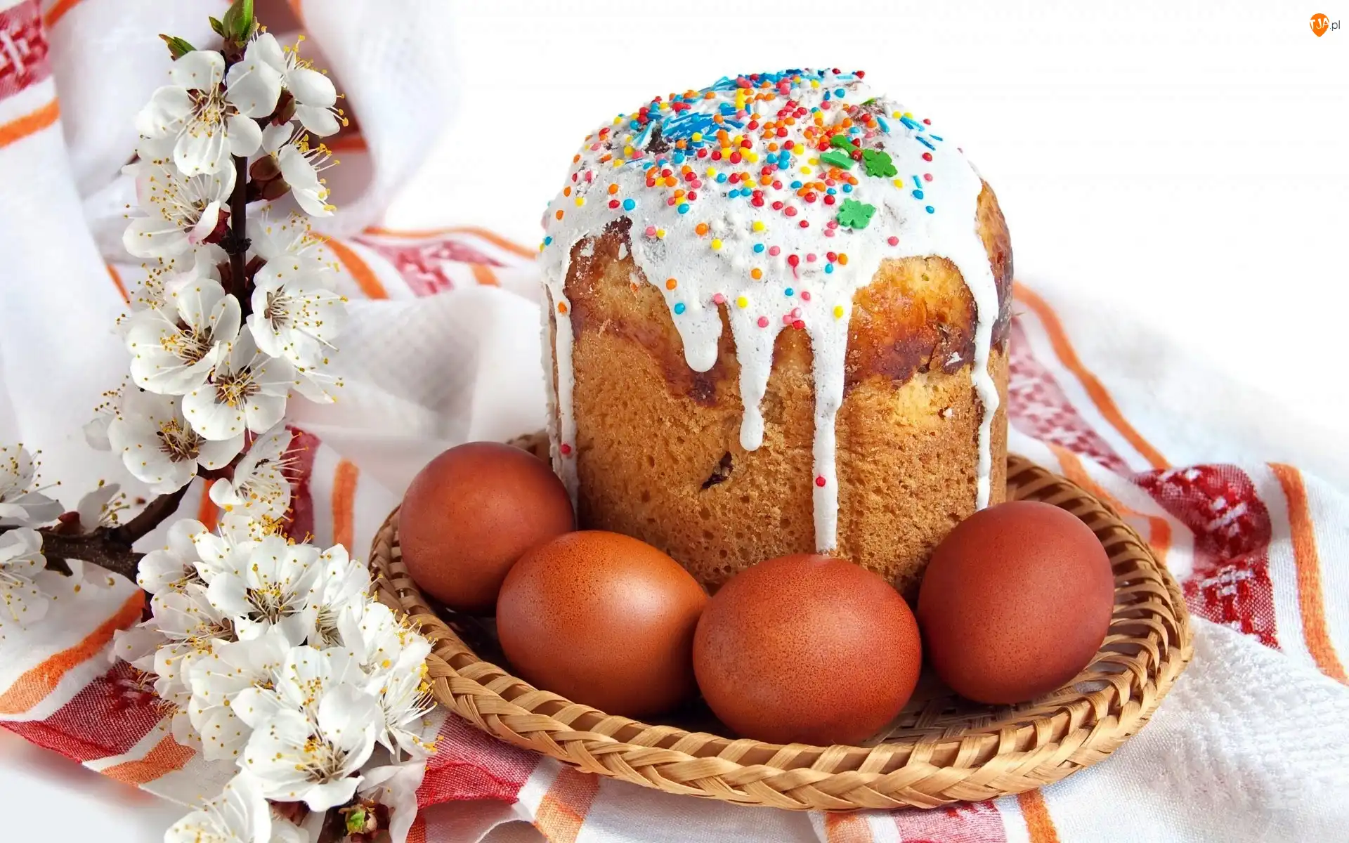 Lukrowana, Wielkanoc, Kwitnąca, Pisanki, Babka, Gałązka