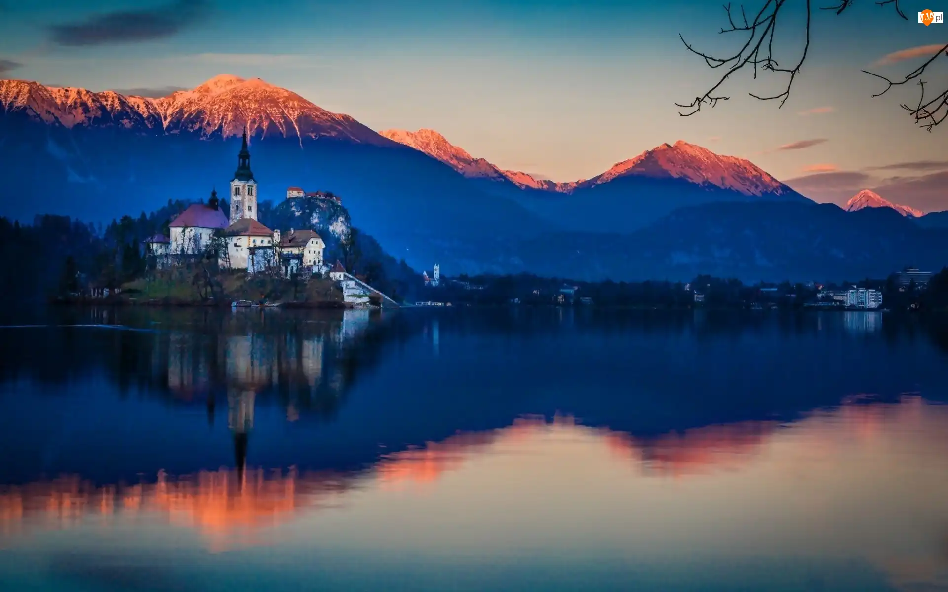 Bled, Jezioro, Zamek, Słowenia, Kościół, Góry