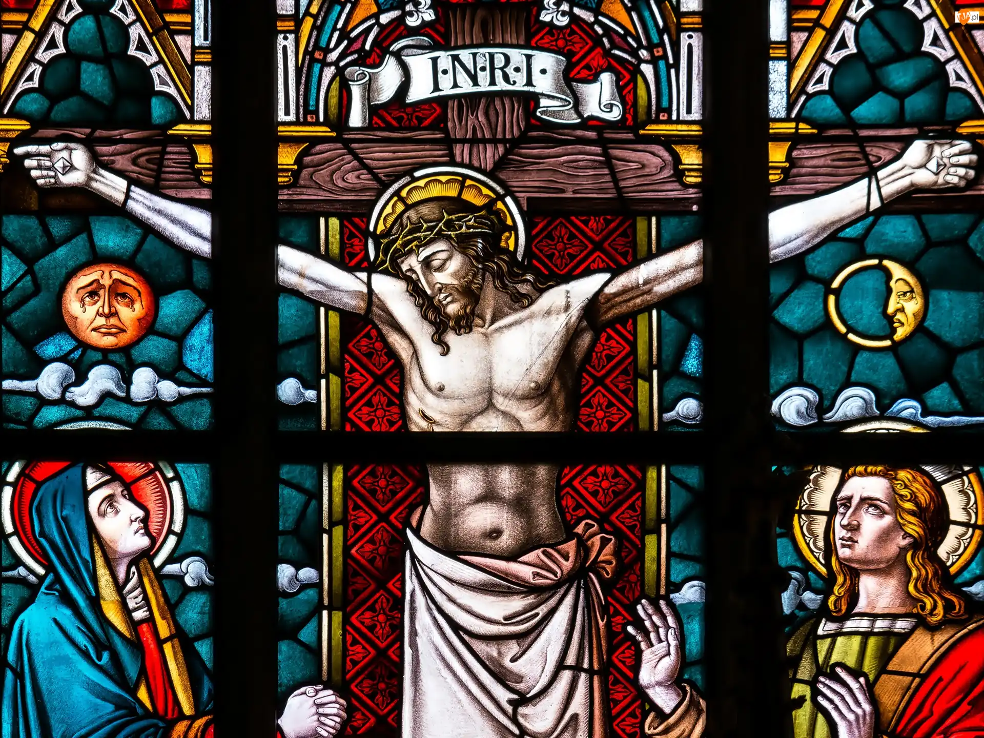 Chrześcijaństwo, Witraż, Męka, Jezus Chrystus, Wiara