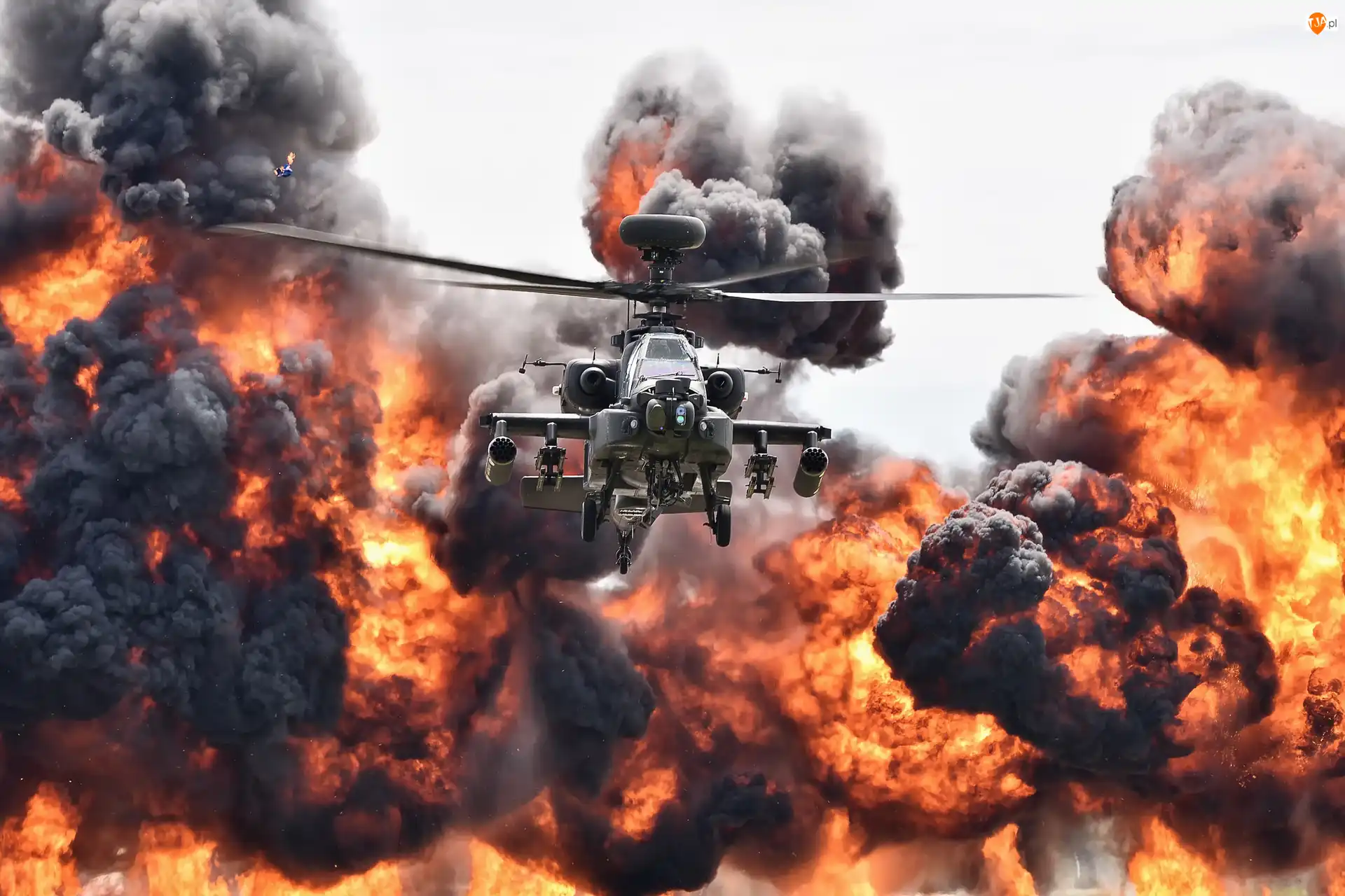 Ogień, Śmigłowiec szturmowy Bell AH-1 Cobra, Wybuch, Dym