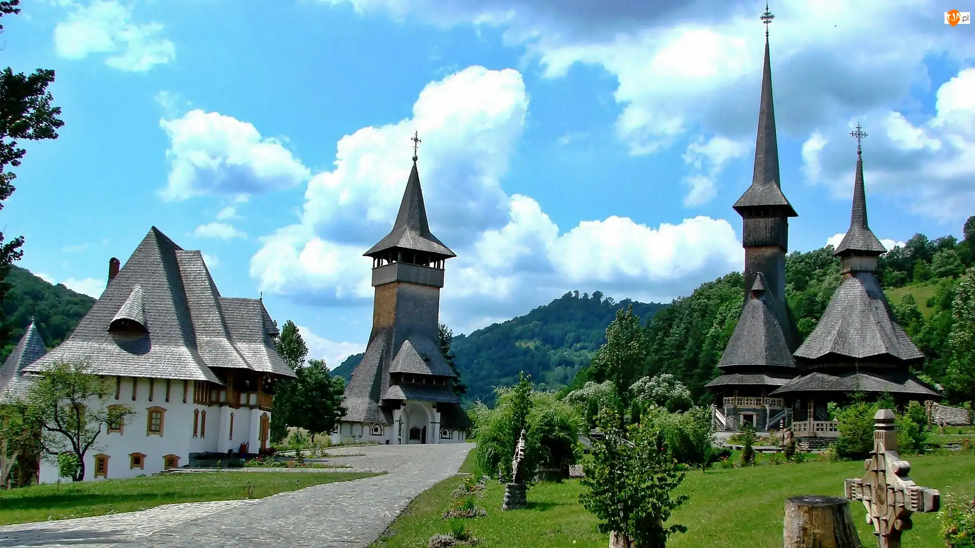 Lasy, Drewniane, Barsana, Góry, Wieś, Kościoły, Zabytkowe