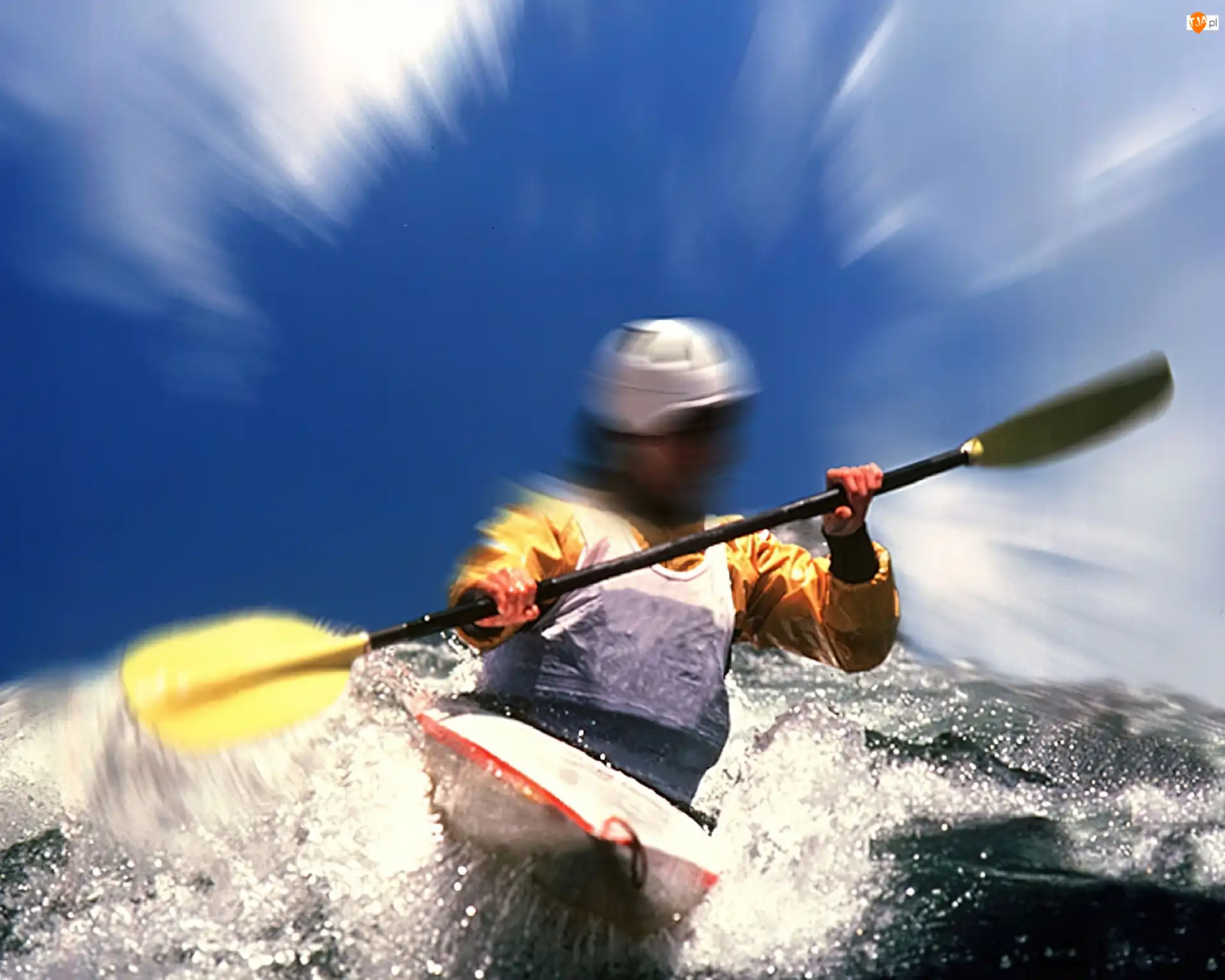 kajak wiosło, Rafting, spływ