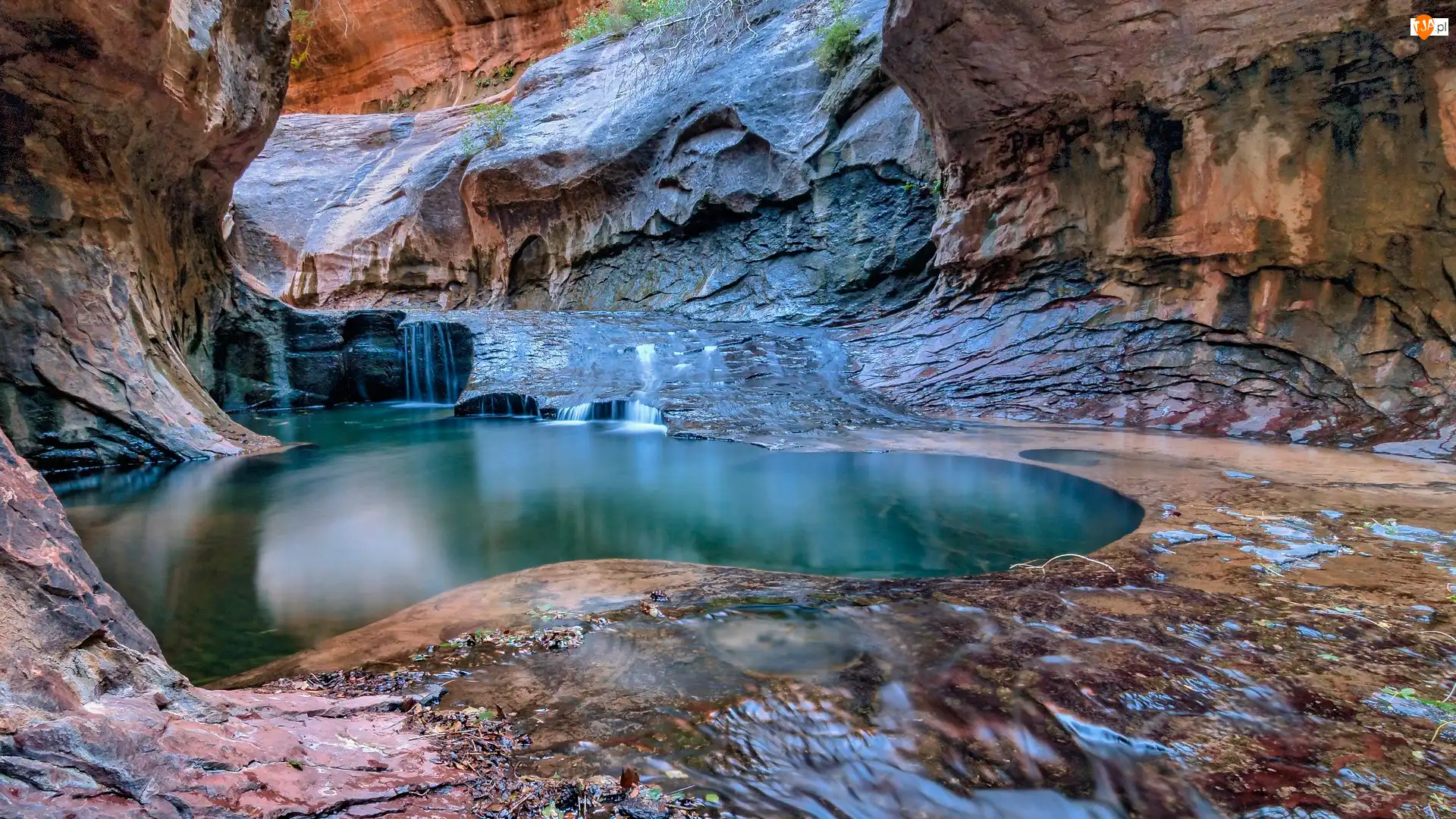 Skały, Rzeka, Stany Zjednoczone, Kolorowe, Utah, Park Narodowy Zion, Left Fork North Creek