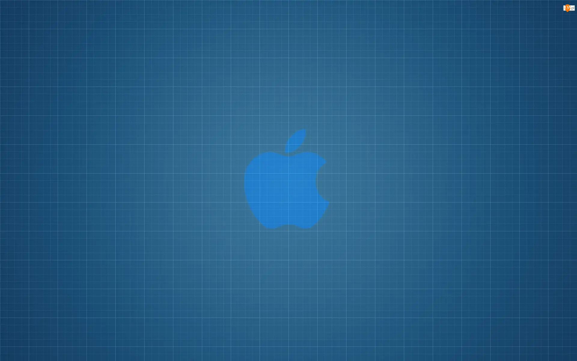 Tło, Apple, Logo, Niebieskie