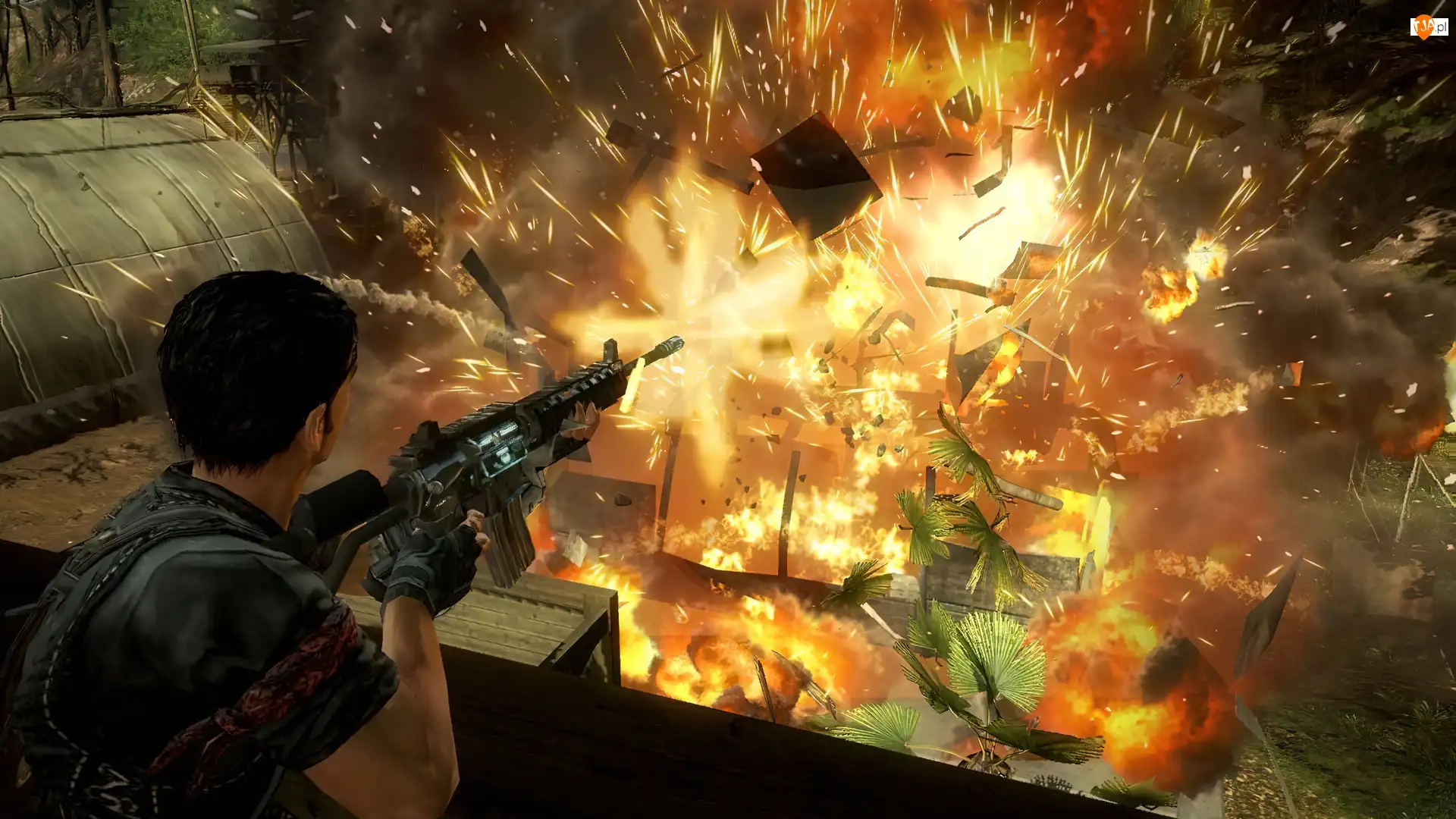 Wioski, Just Cause 2, Ostrzał