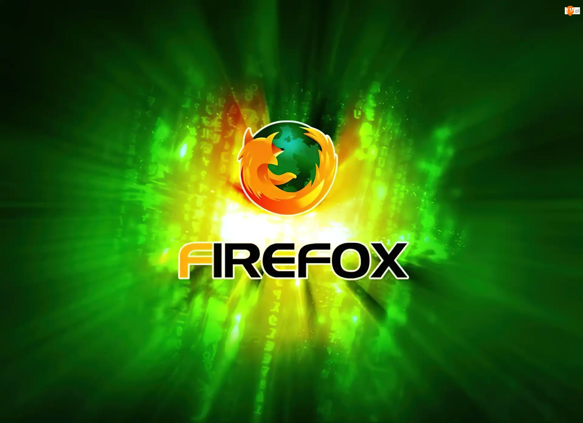 Tło, Firefox, Zielono, Żółte