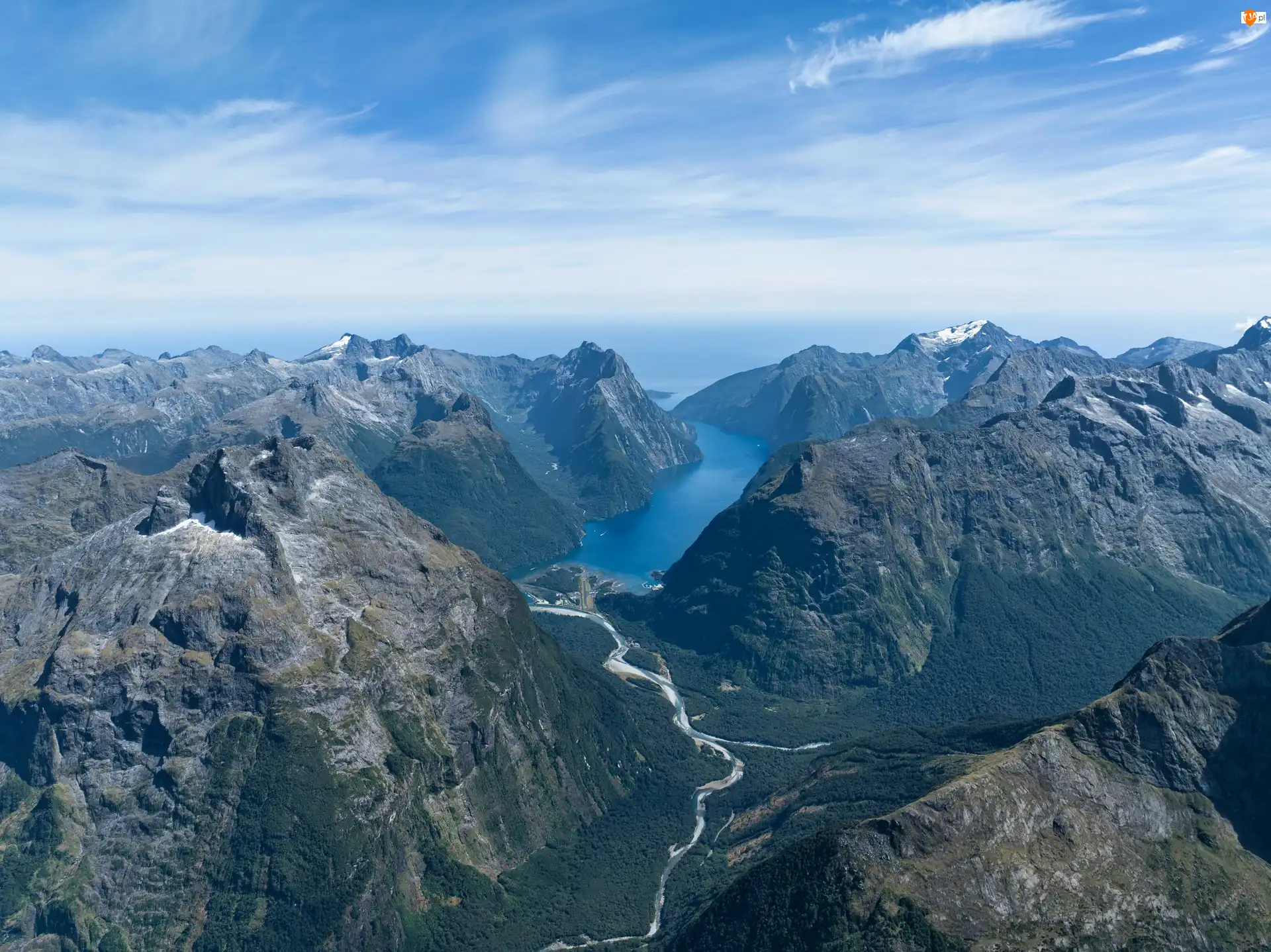 Skały, Góry, Zatoka Milforda, Nowa Zelandia, Fiord, Park Narodowy Fiordland
