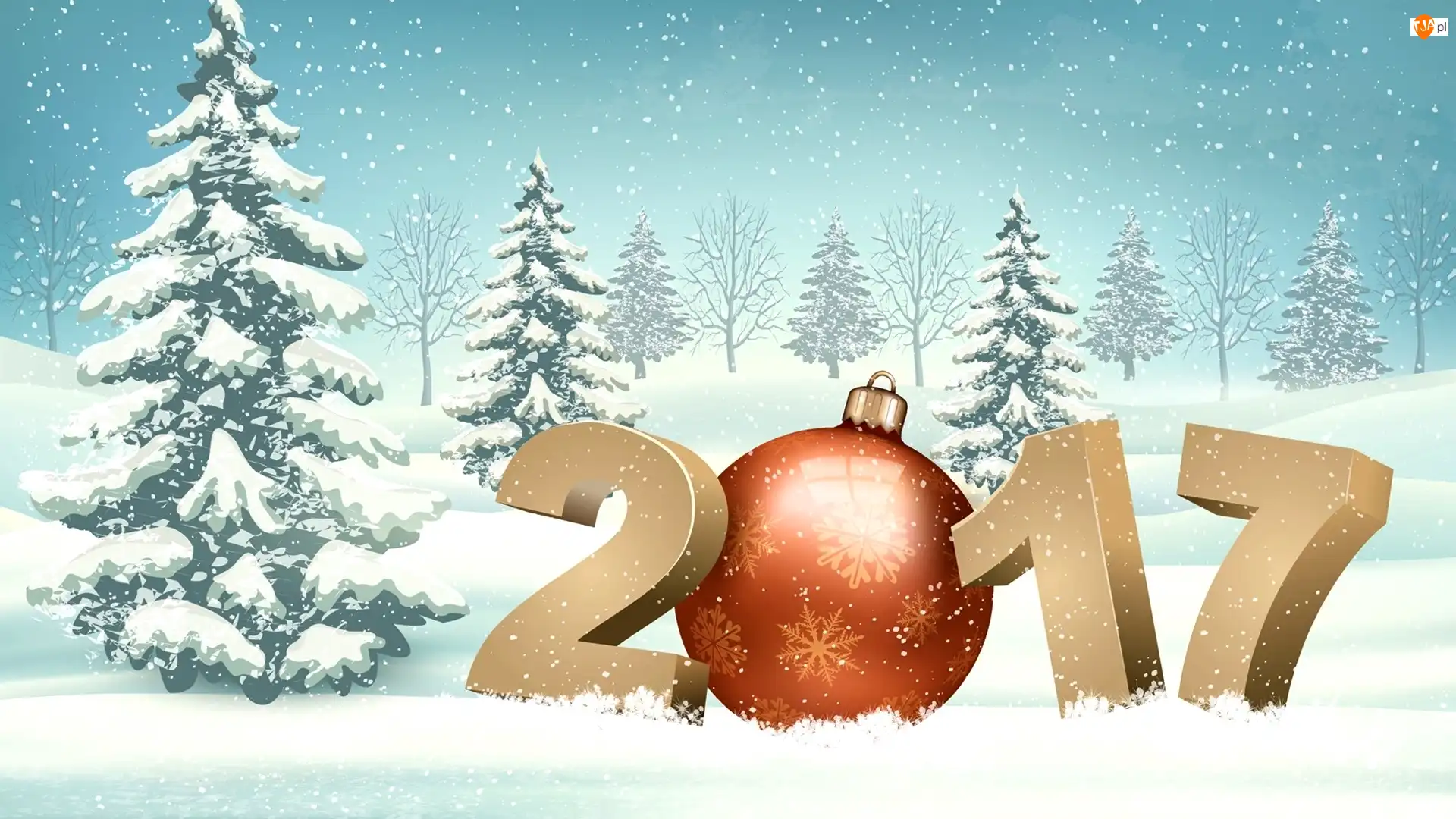 Nowy Rok 2017, Zima, Bombka