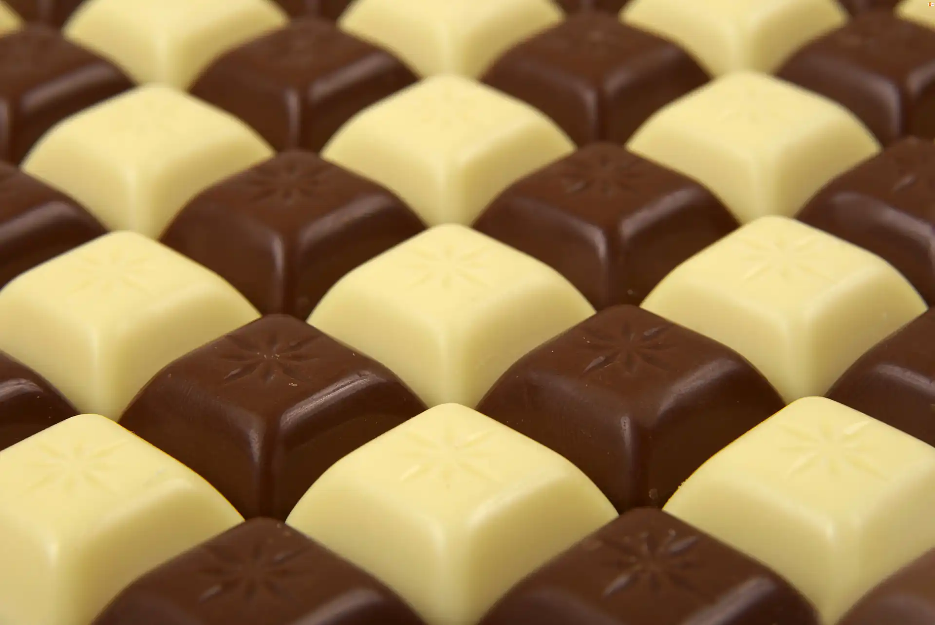 Czekolada, Pralinki, Biała, Ciemna