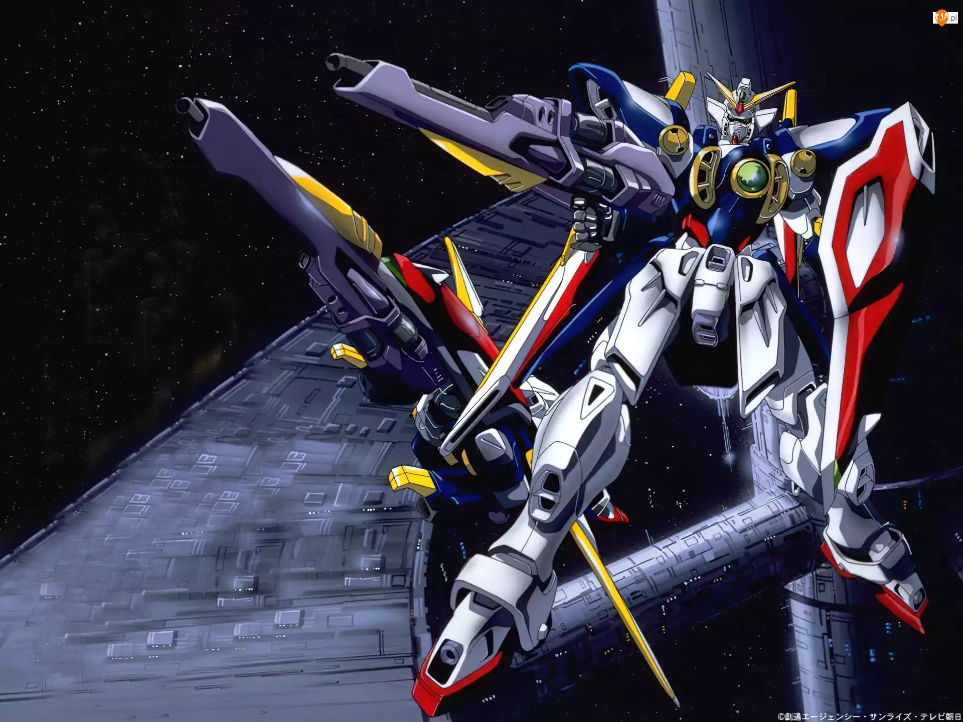 Gundam Wing, statek kosmiczny, robot, kosmos