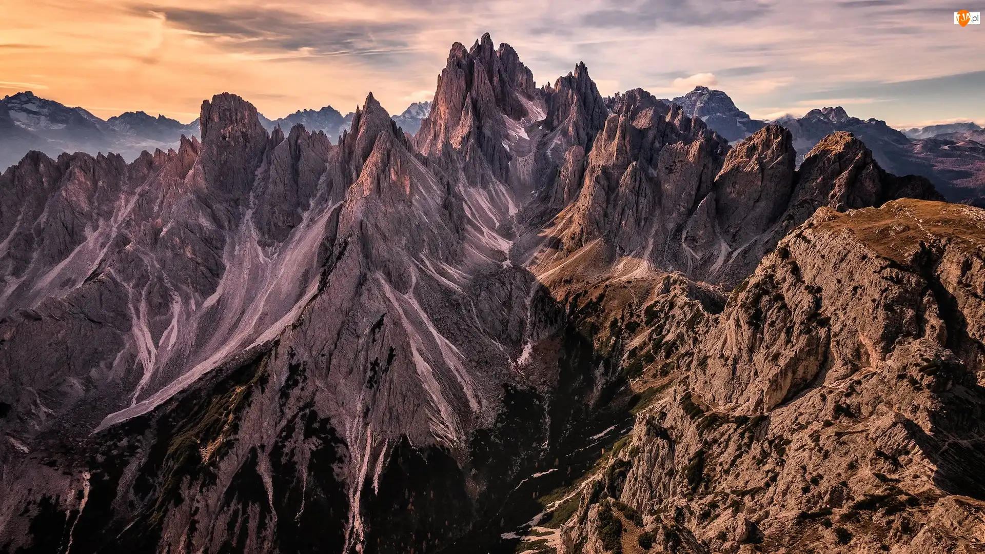 Góry, Skały, Region Trentino, Włochy, Dolomity