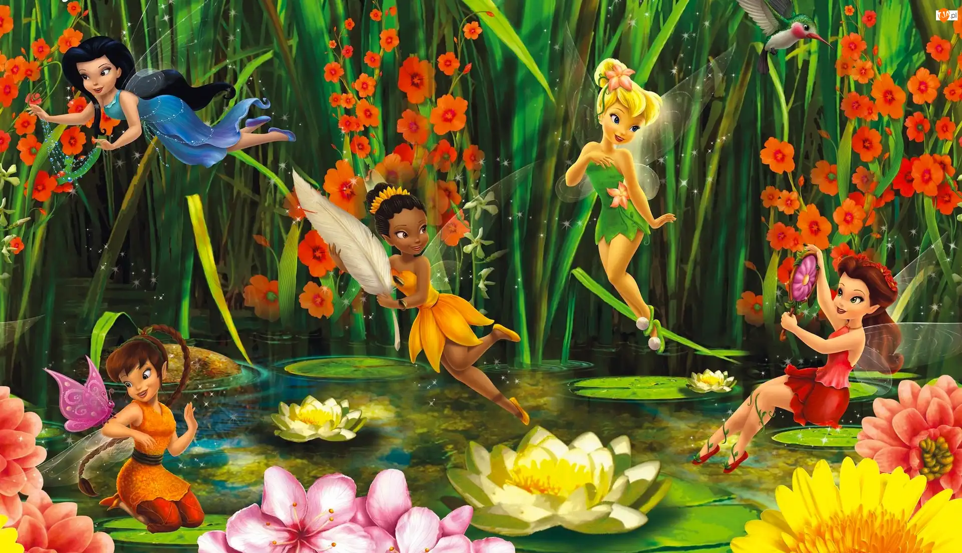 Różyczka, Dzwoneczek, Iskierka, Dzwoneczek, Jelonka, Tinker Bell, Wróżki, Bajka, Mgiełka