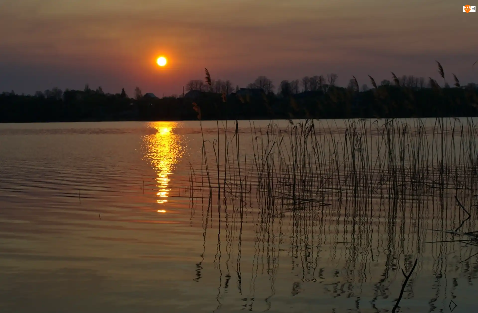 Księżyc, Jezioro, Noc