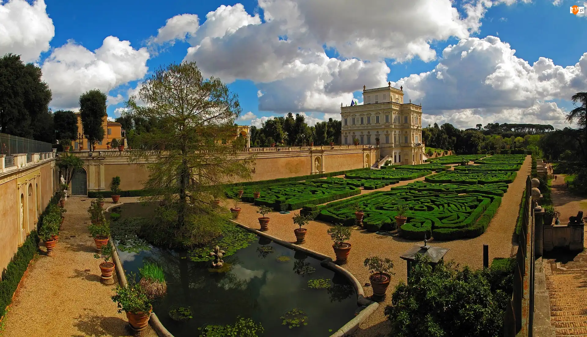 Włochy, Rzym, Villa Doria Pamphili, Ogród