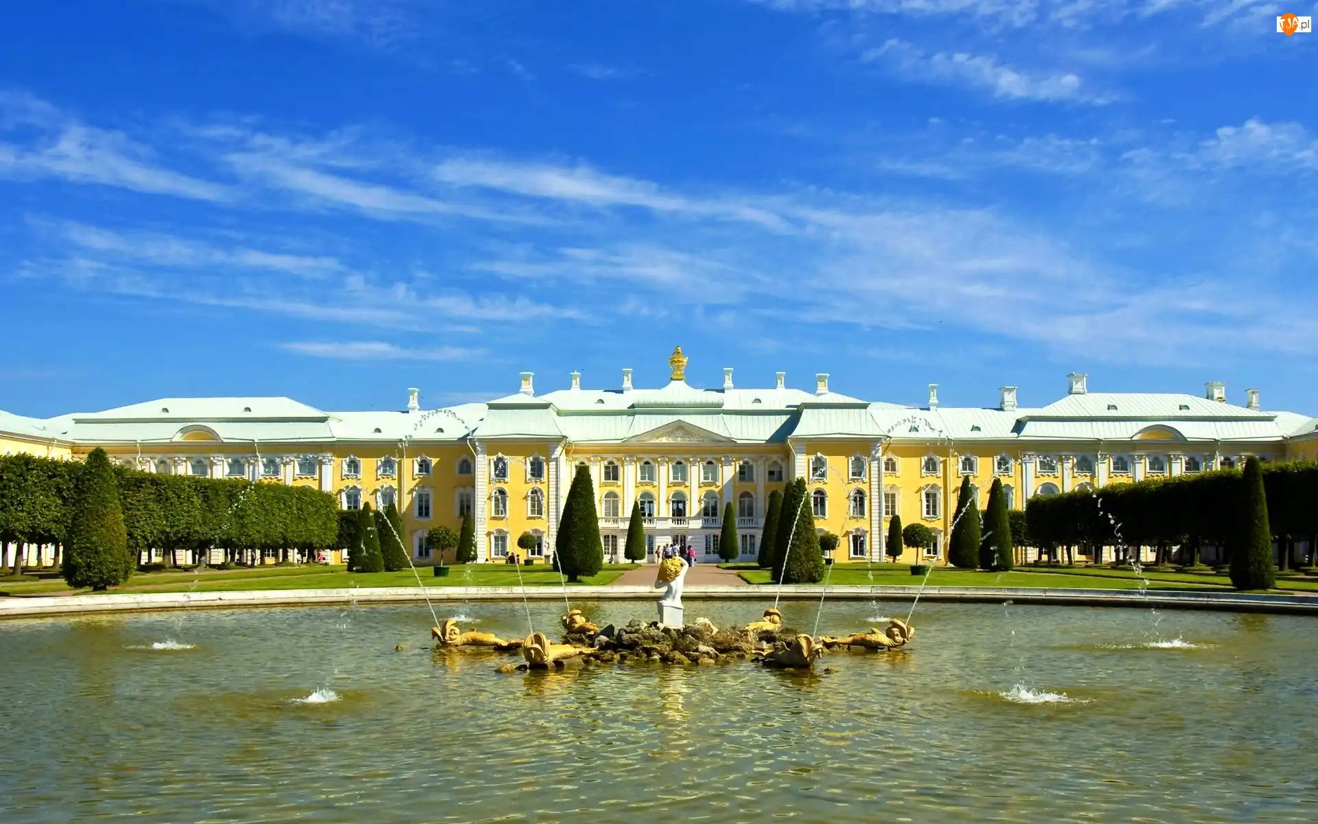 Pałac, St. Petersburg, Rosja, Fontanna