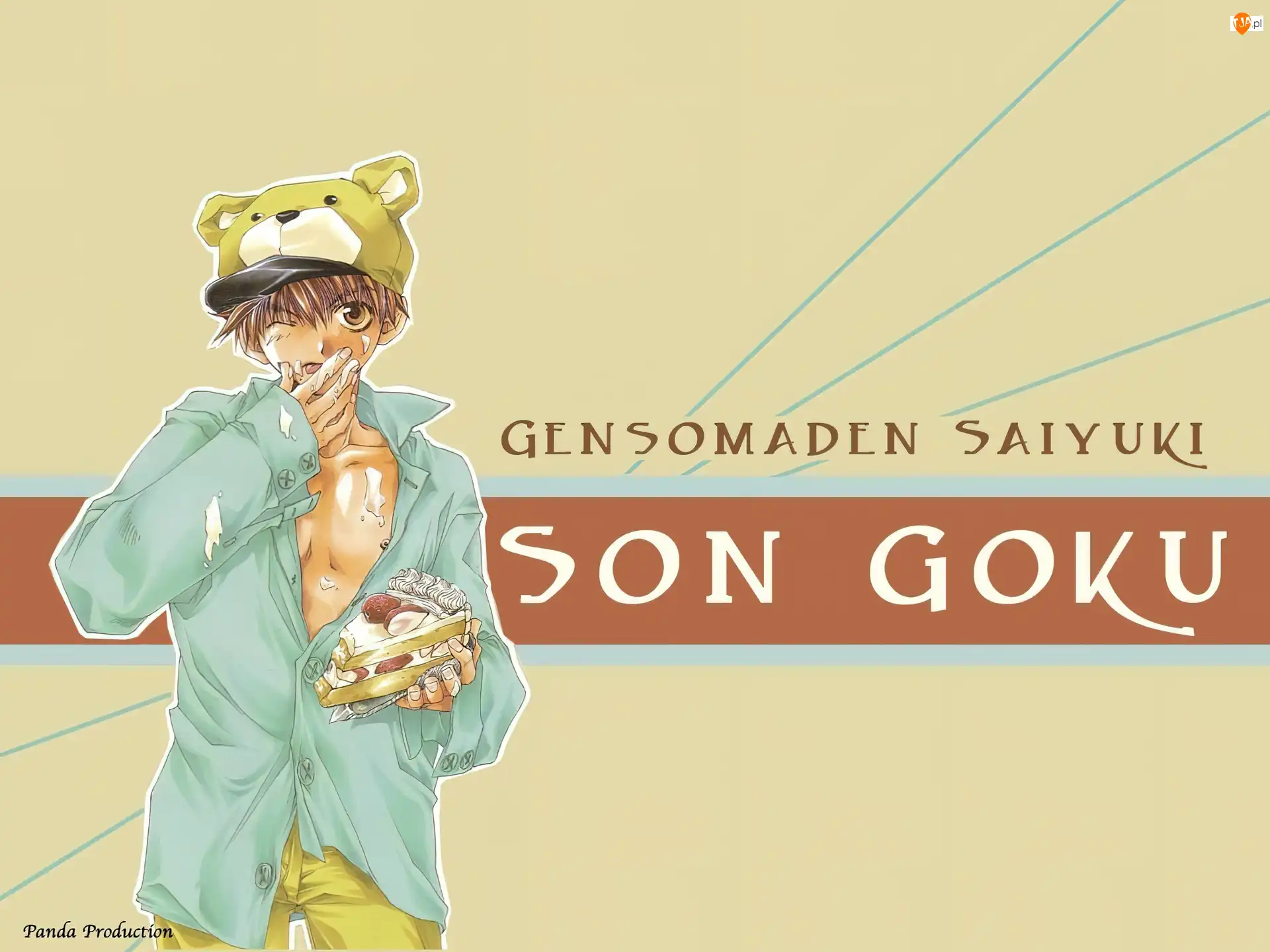 czapka, Saiyuki, człowiek, tort