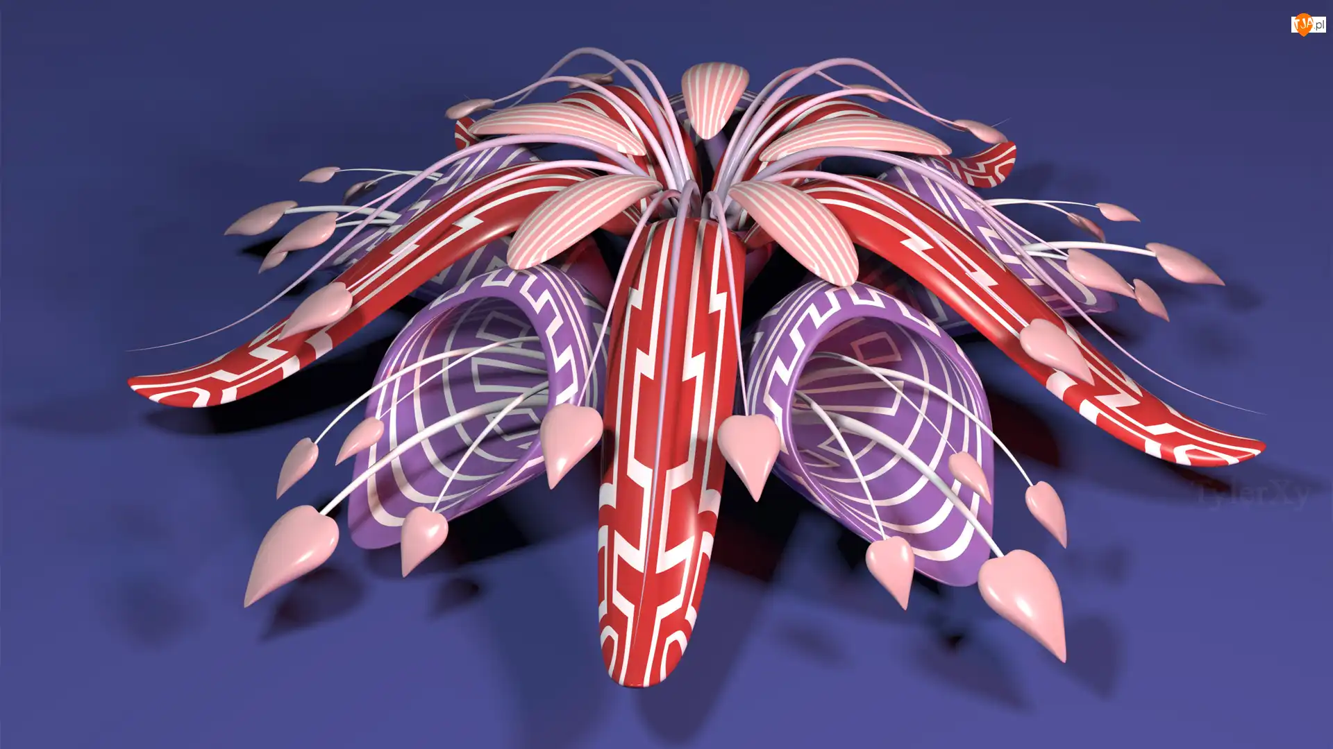Walentynkowy, Grafika 3D, Kwiat