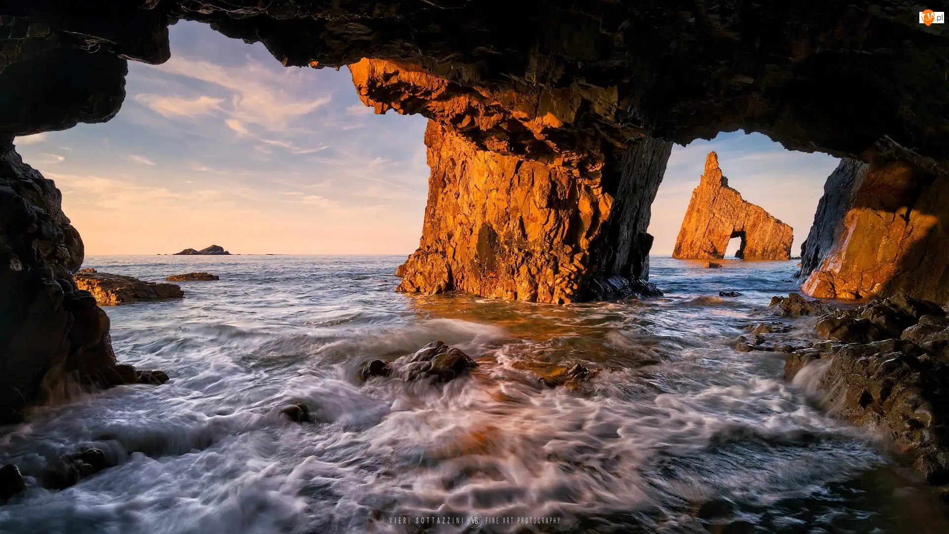 Hiszpania, Morze, Skały, Playa de Campiecho