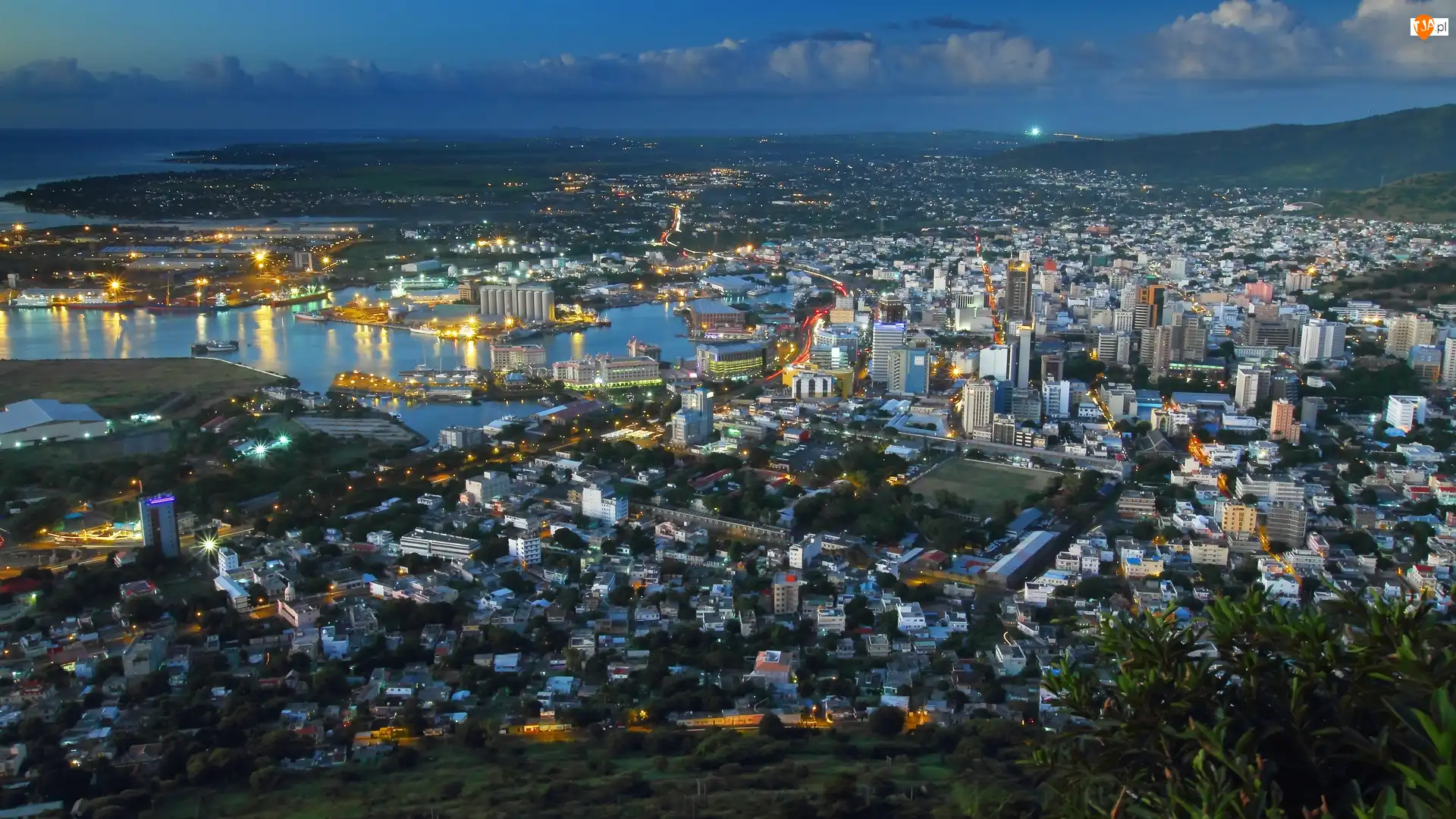 Z lotu ptaka, Port, Louis, Mauritius