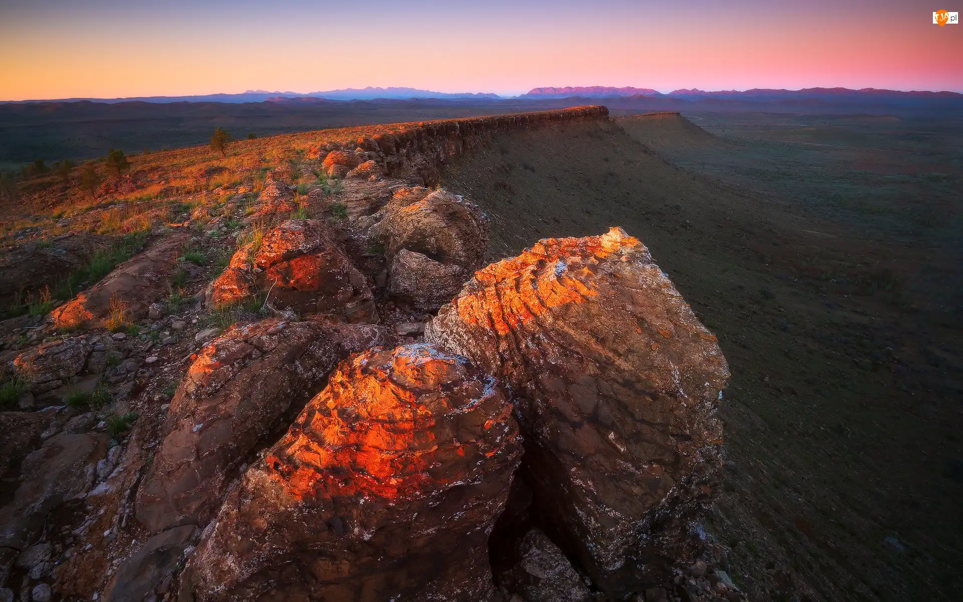 Flinders Ranges, Szczyt Mount Emily, Australia, Góry, Blinman, Skały, Park Narodowy Gór Flindersa