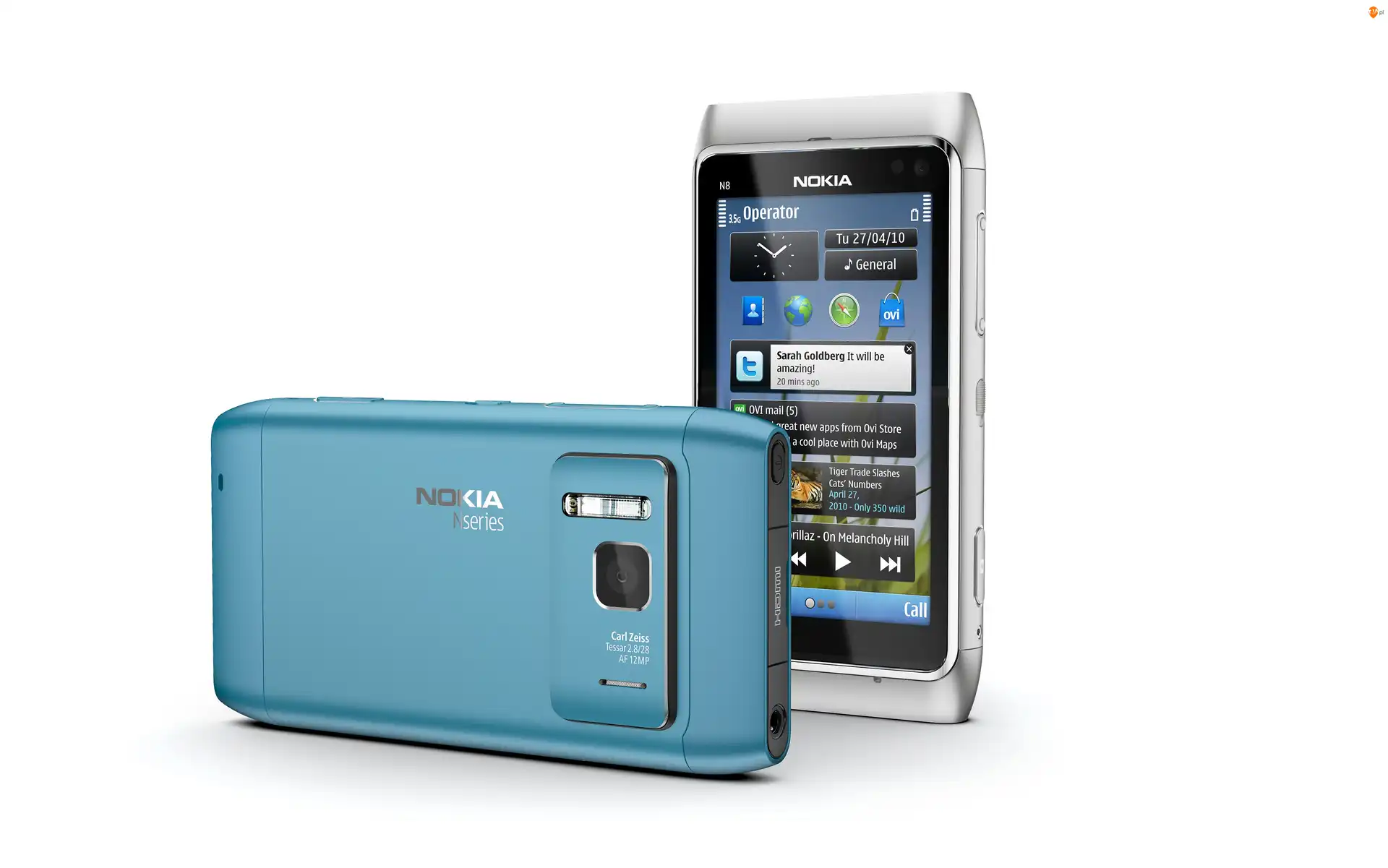 Tył, Nokia N8, Przód