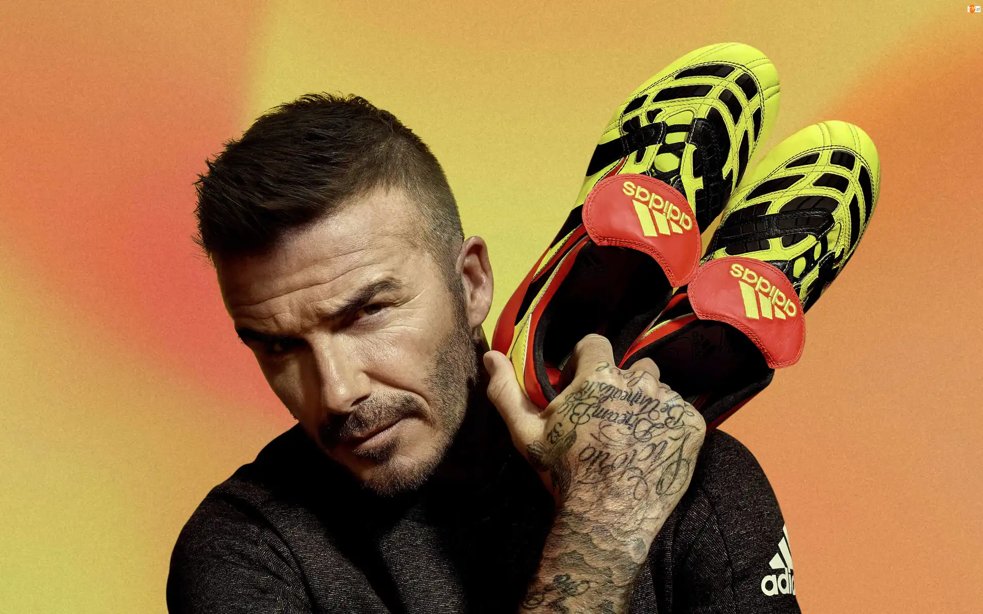 Buty, Tatuaż, David Beckham, Piłkarz, Adidas