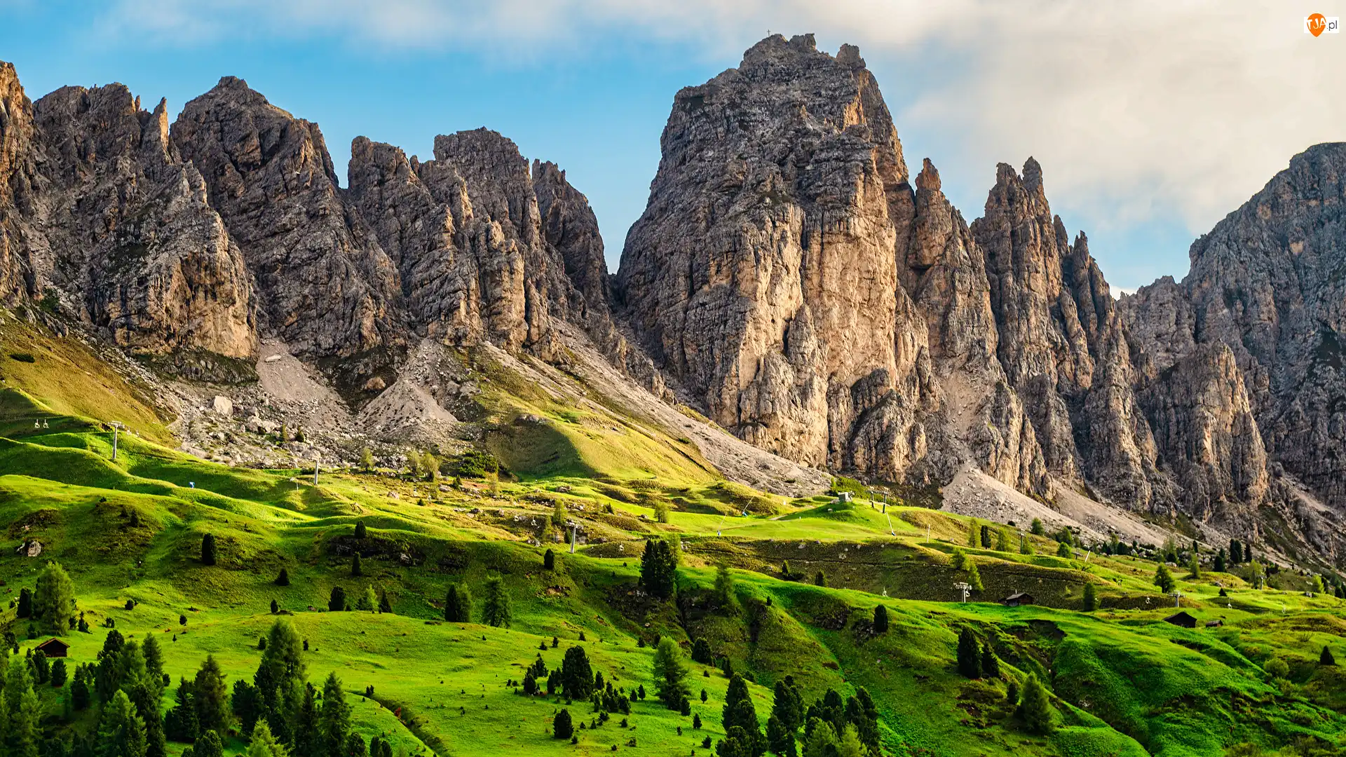 Dolomity, Włochy, Góry, Alpy