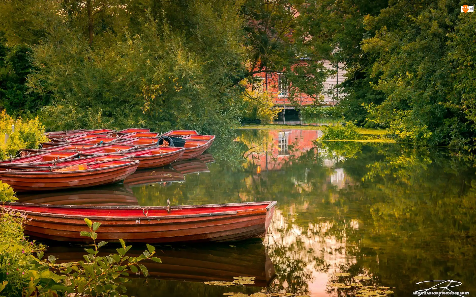 Anglia, Rzeka, Hrabstwo Essex, Flatford Mill, Suffolk, Stour, Łódki, Dom, Młyn