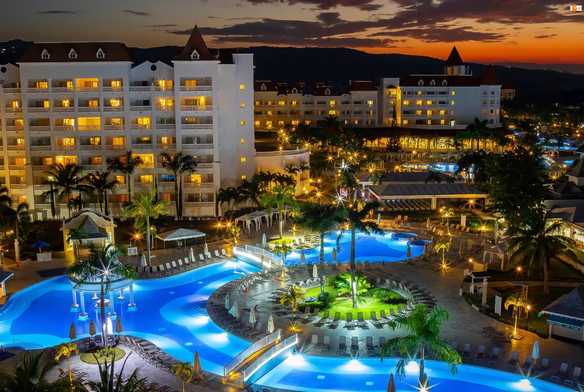 Runaway Bay, Hotel, Palmy, Jamajka, Basen, Budynki, Grand Bahia Principe