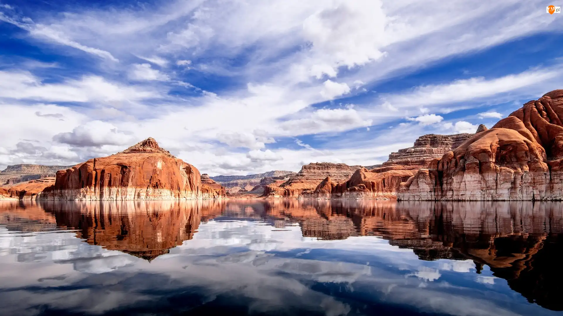 Jezioro, Skały, Utah, Stany Zjednoczone, Powell Lake