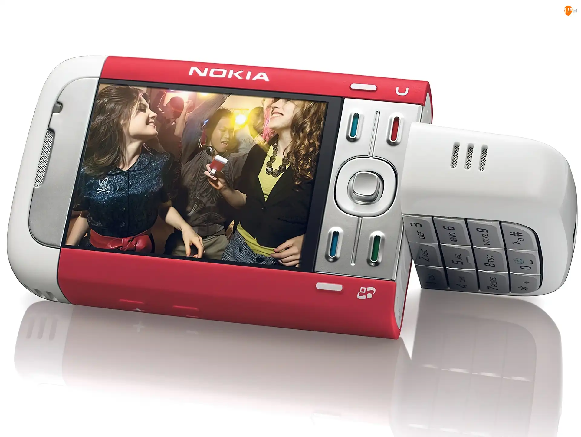 Biała, Nokia 3250 XpressMusic, Czerwona