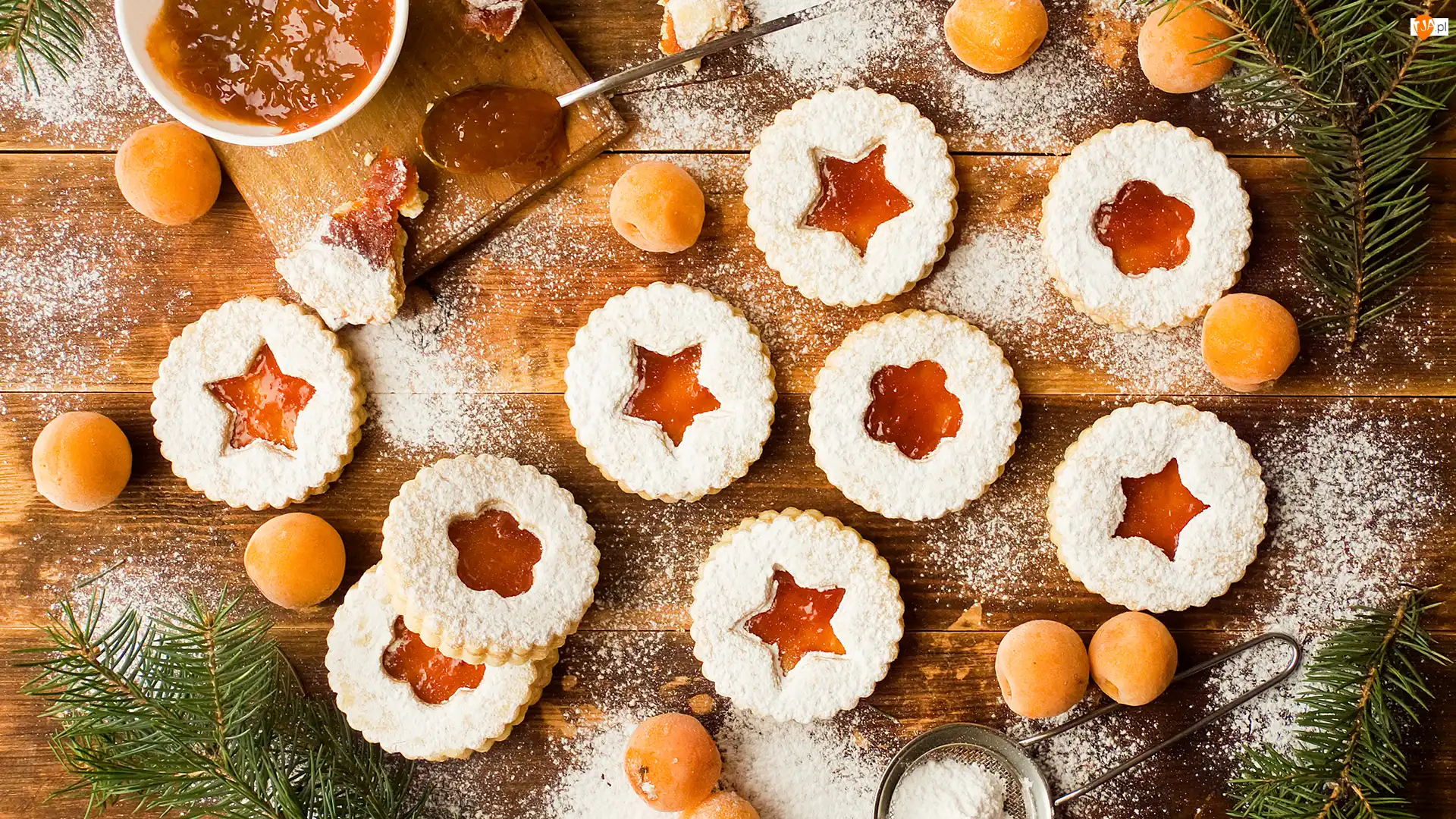 Boże Narodzenie, Ciasteczka, Dżem, Morele