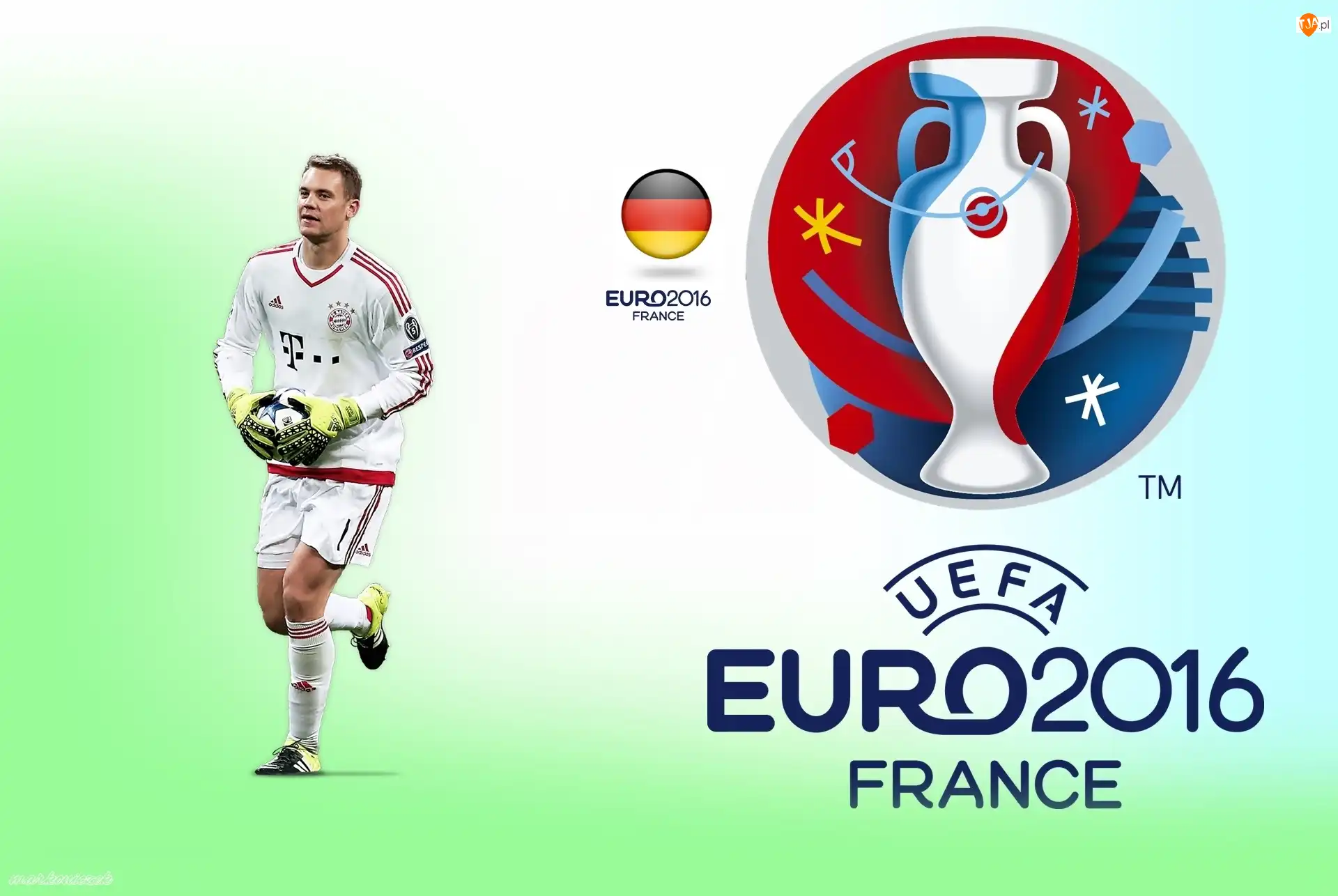 Logo, Euro 2016, Piłkarz