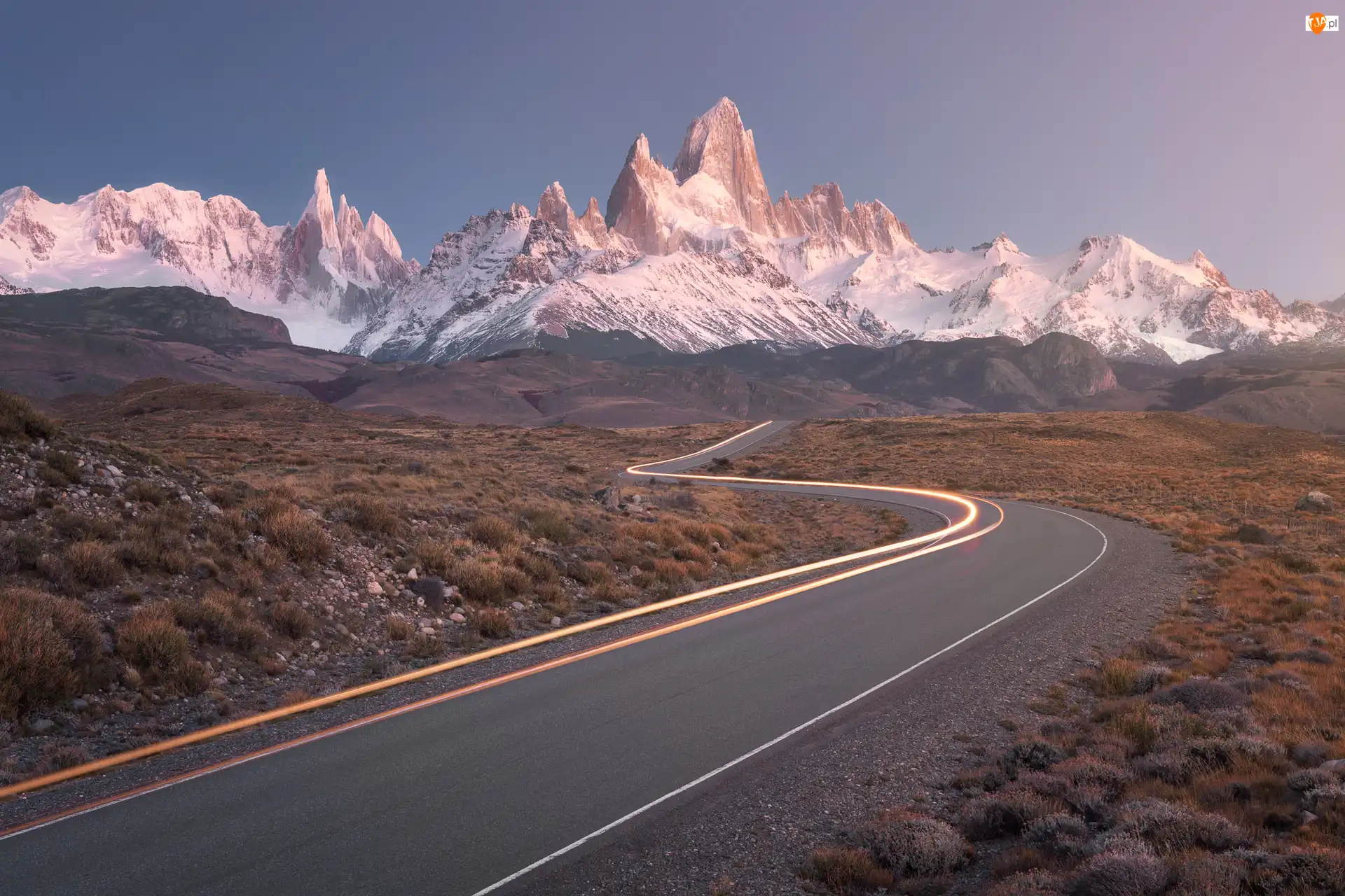 Góry Andy, Szczyt Fitz Roy, Argentyna, Droga, Patagonia, Park Narodowy Los Glaciares, Szczyt Cerro Torre