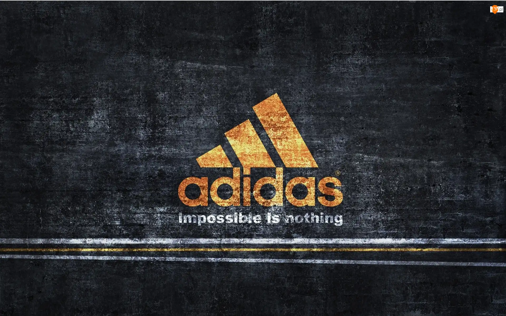 Adidas, Żółte, Logo