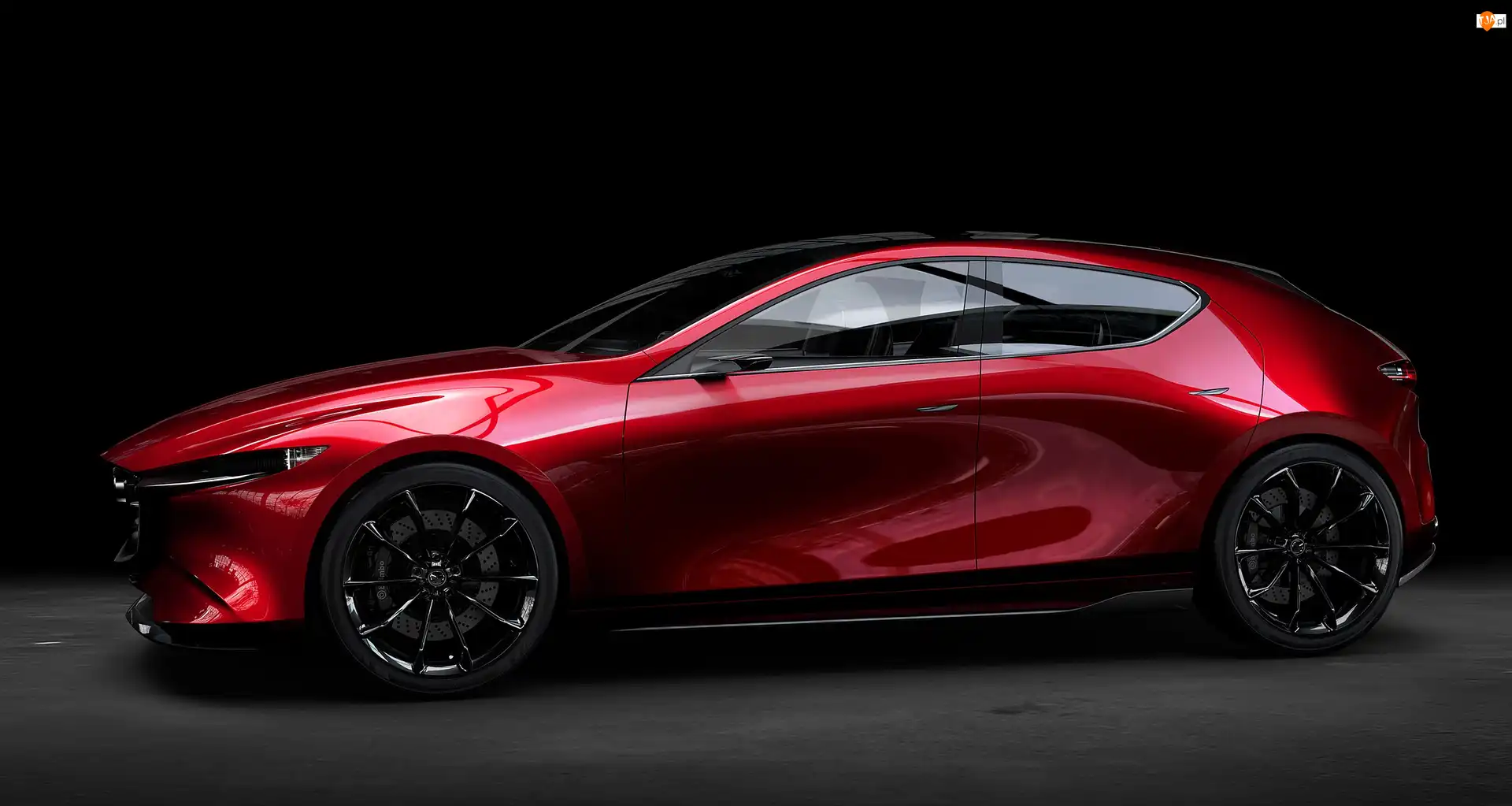 2017, Czerwona, Mazda Kai, Concept
