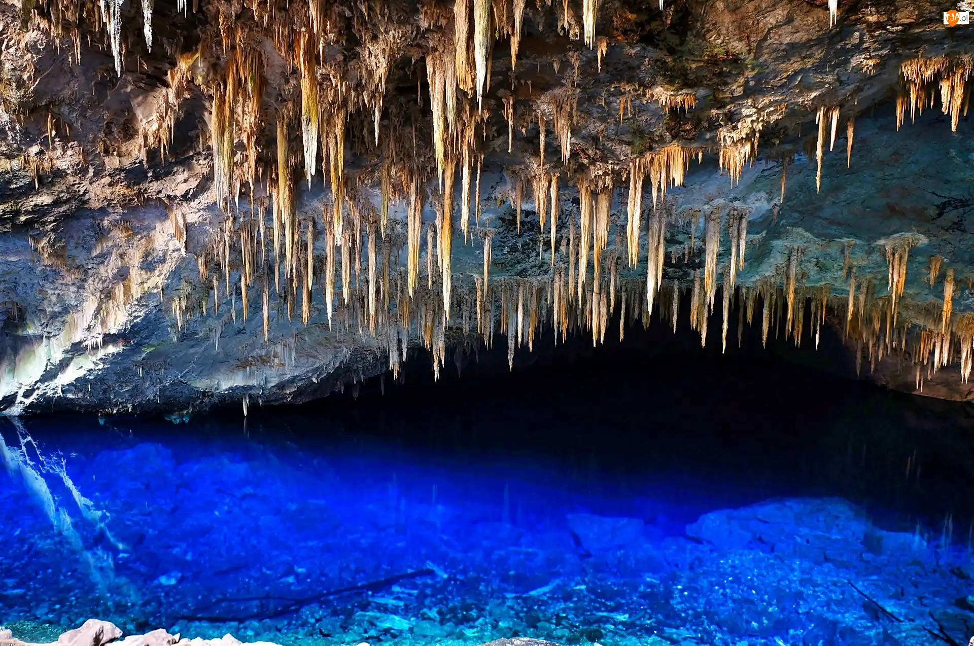 Jaskinia, Blue, Stalaktyty, Bonito, Jezioro, Cave, Lake