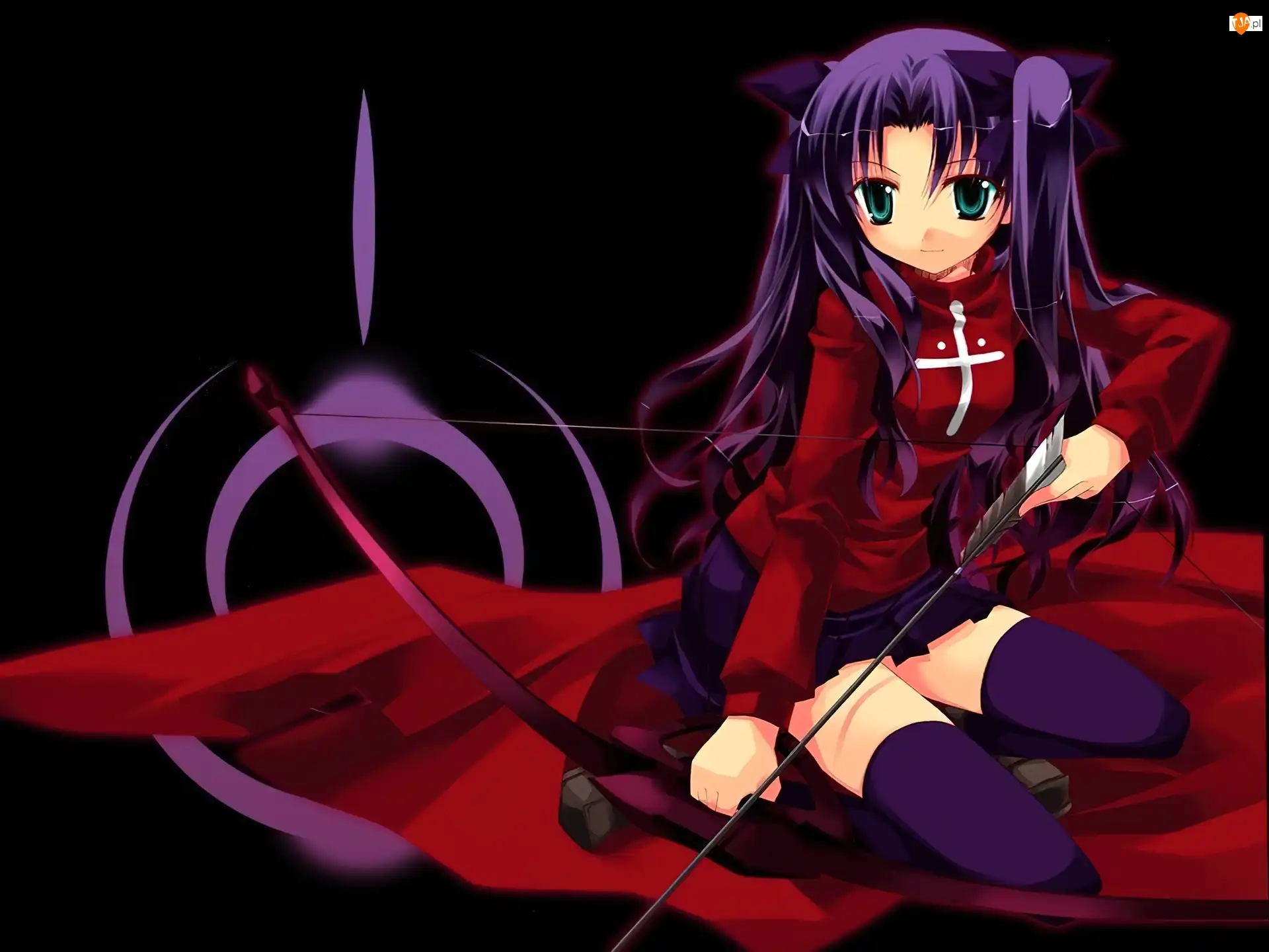 Fate Stay Night, łuk, dziewczyna, broń
