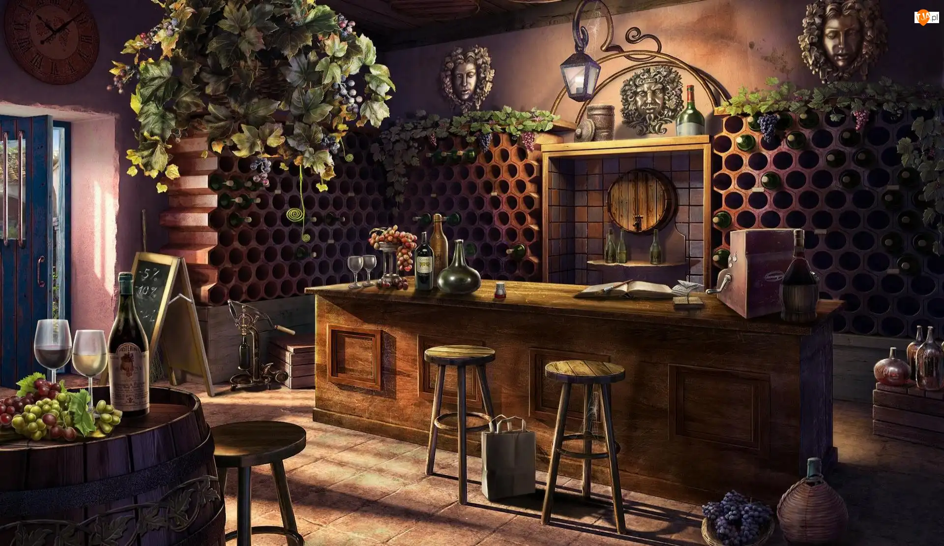Winiarnia, Gra, Hidden object, Sklep