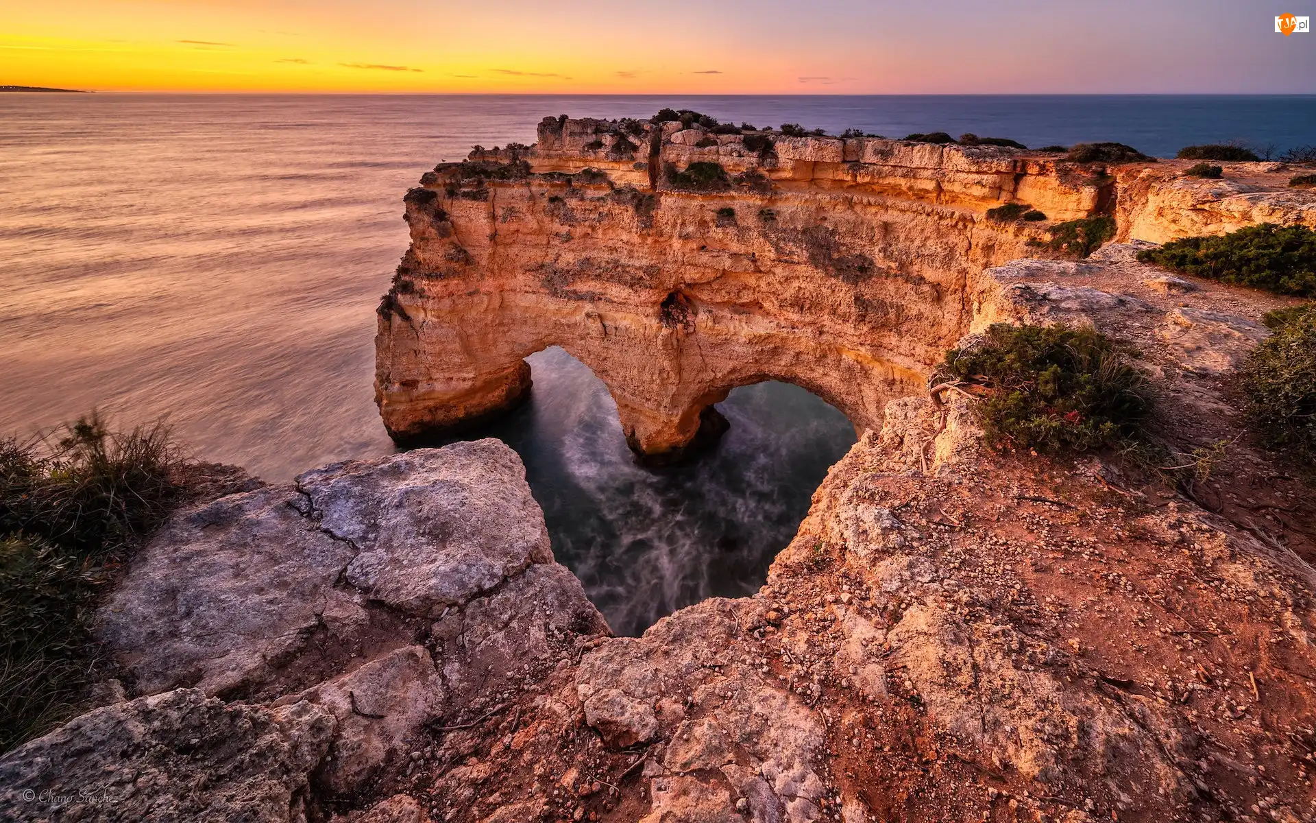 Algarve, Portugalia, Morze, Marinha Beach, Lagoa, Skały