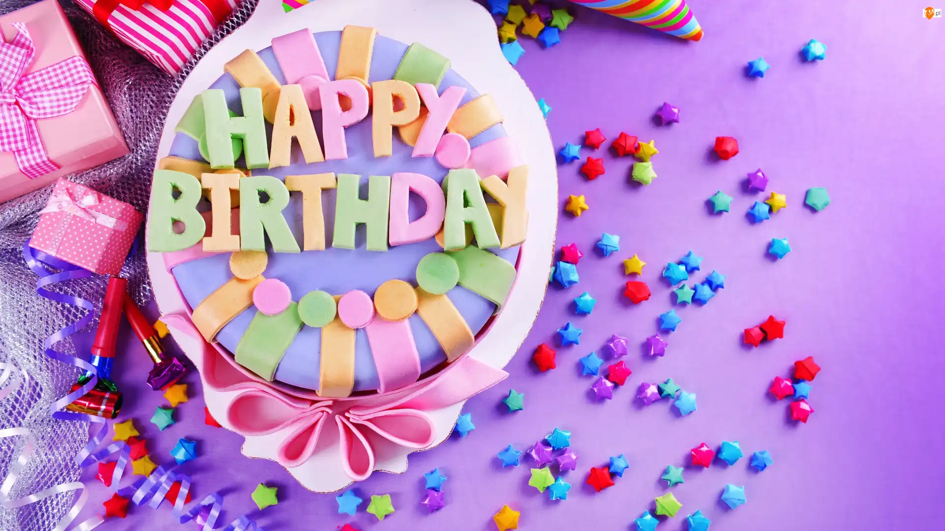 Napis, Tort, Akcesoria, Happy, Urodziny, Urodzinowe, Birthday, Prezenty